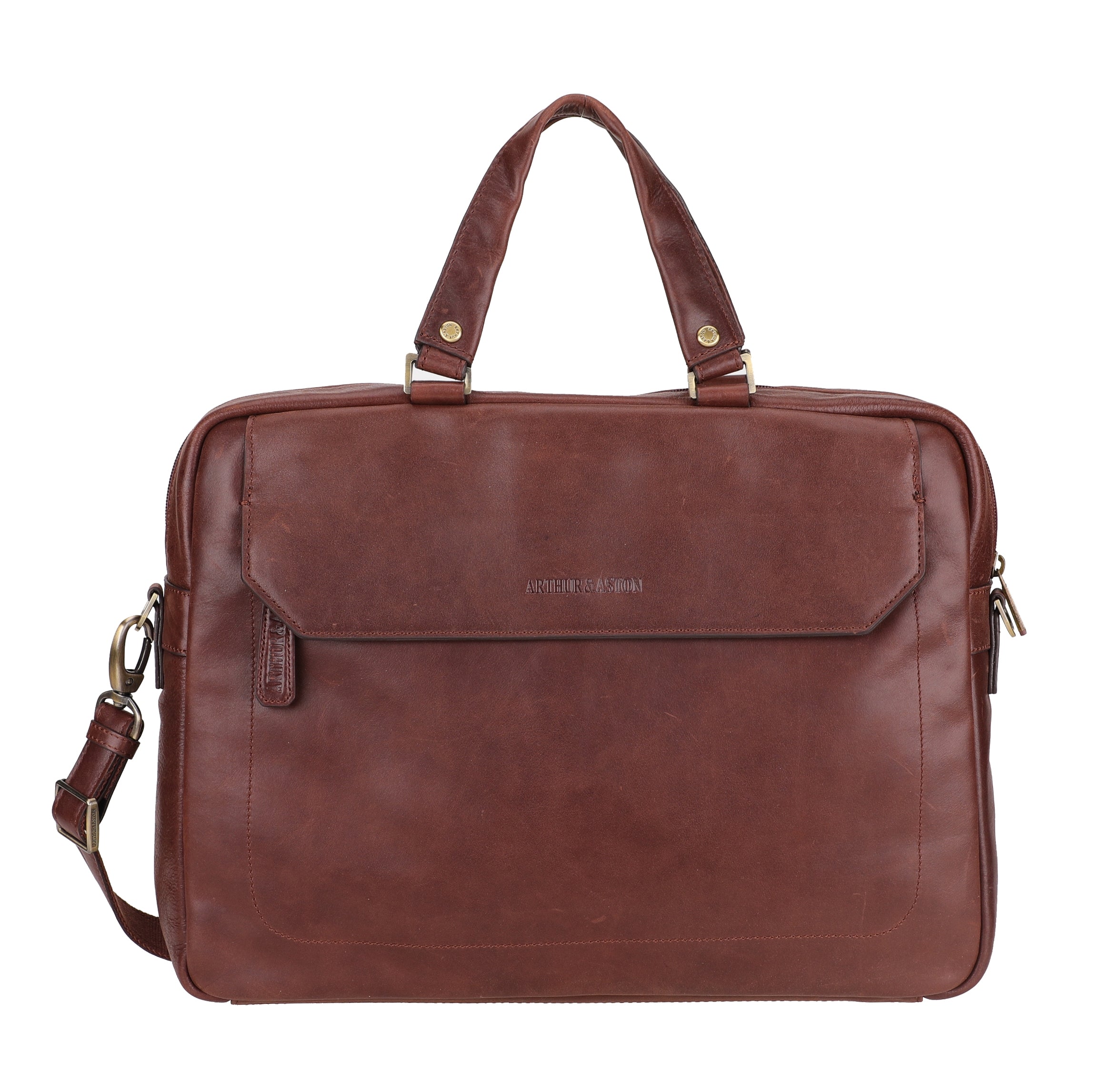 arthur-et-aston-martin-porte-document-cuir-cognac image 2