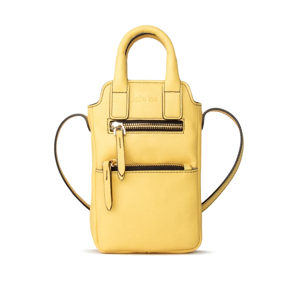 kate-lee-velya-pochette-t-l-phone-jaune-cuir-vachette-lisse image 1