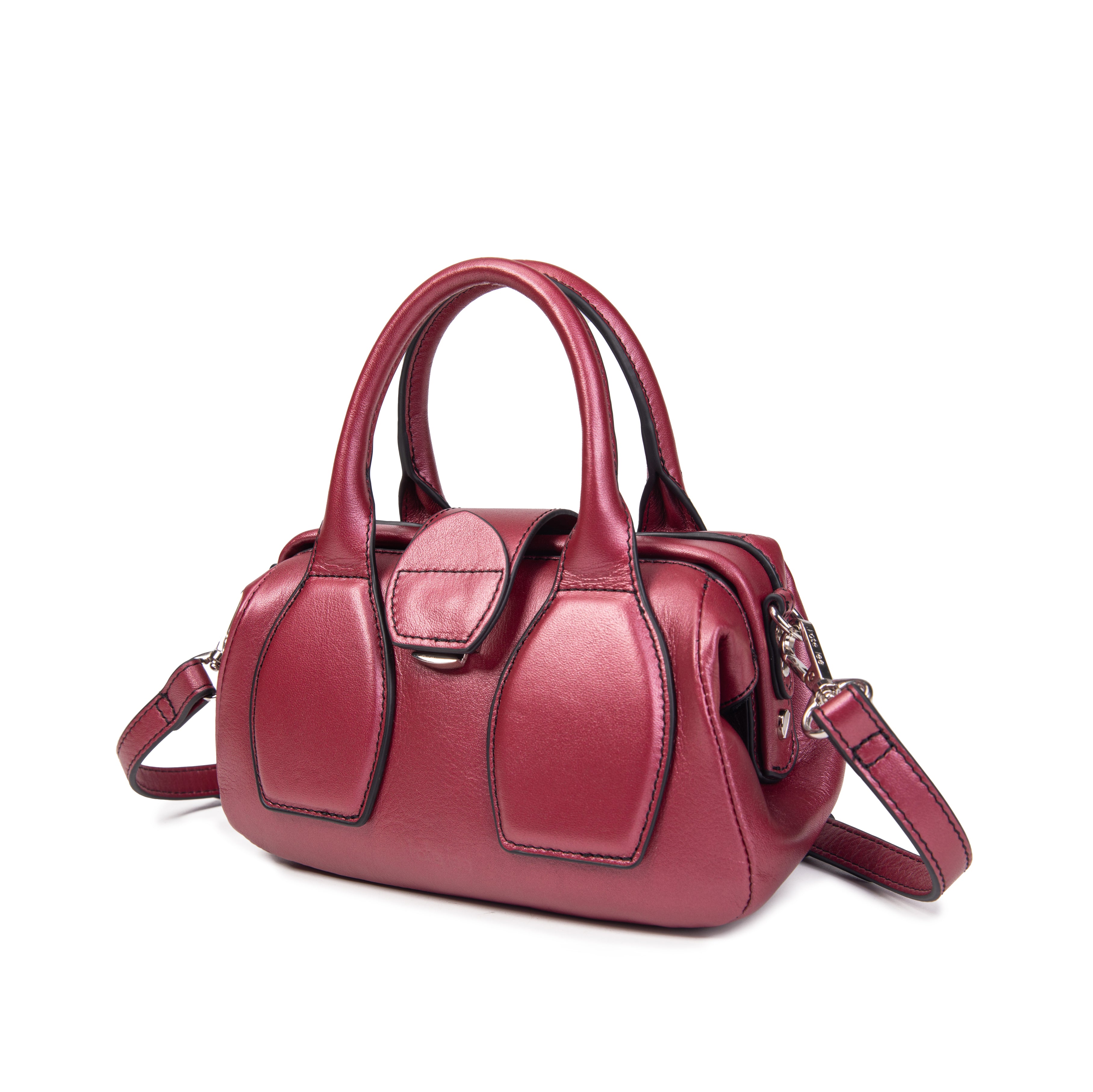 kate-lee-pikasso-sac-bandouli-re-cuir-rouge-nacr image 2