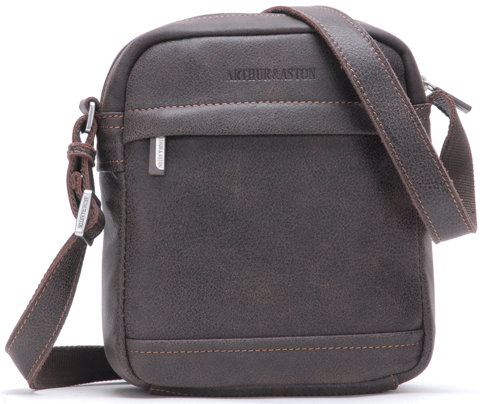 arthur-et-aston-cristiano-sacoche-travers-cuir-noir-petit-mod-le image 1