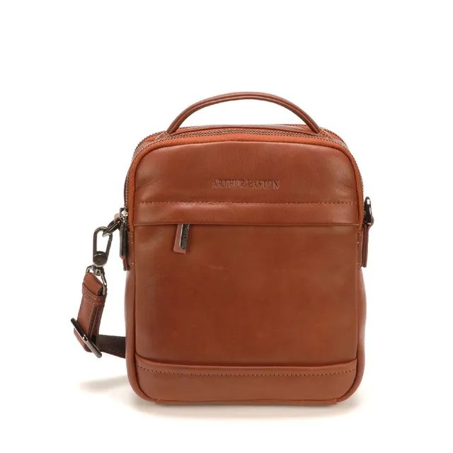 arthur-et-aston-pablo-sacoche-cuir-cognac-homme image 1