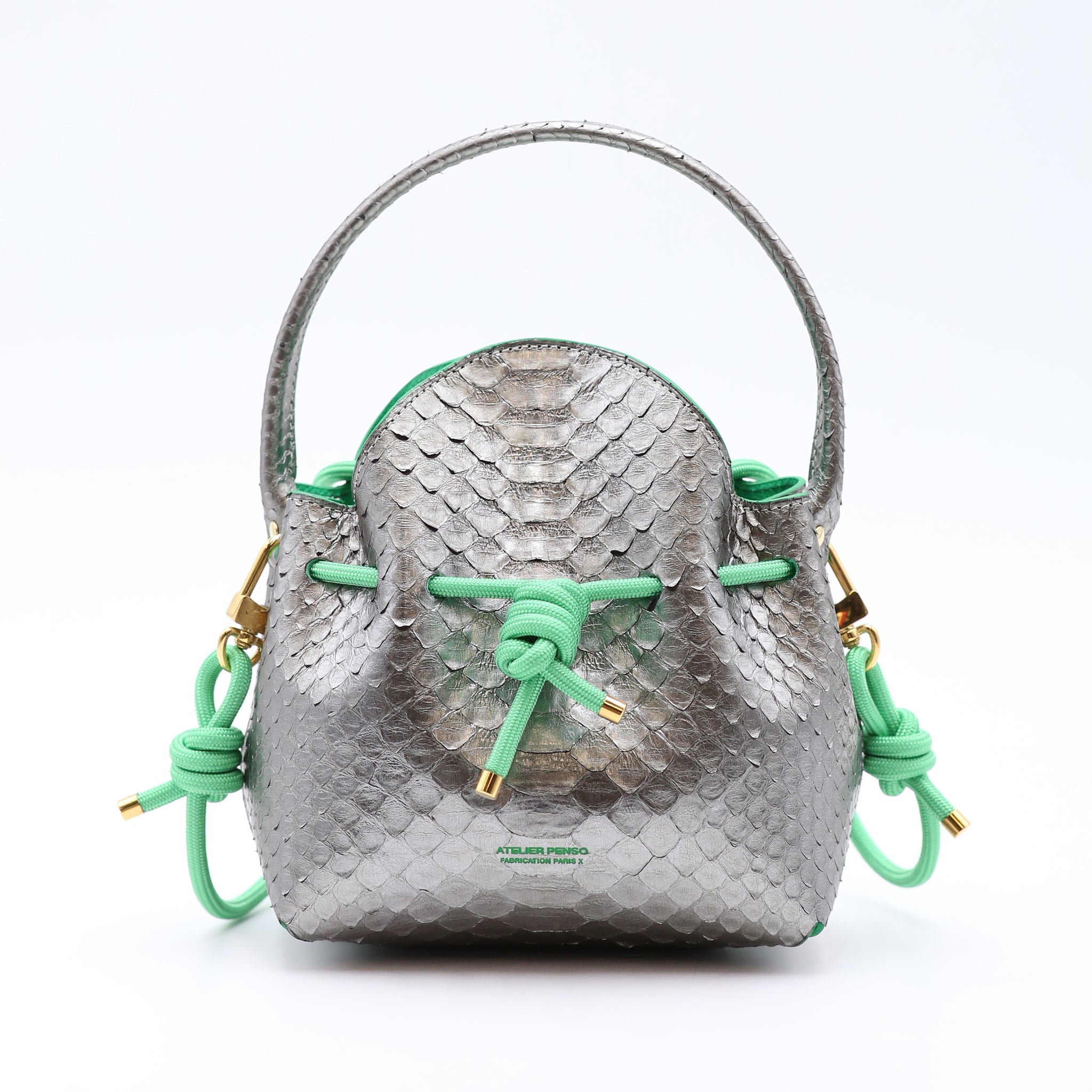 atelier-penso-mini-bucket-sac-seau-python-green-hornet image 1
