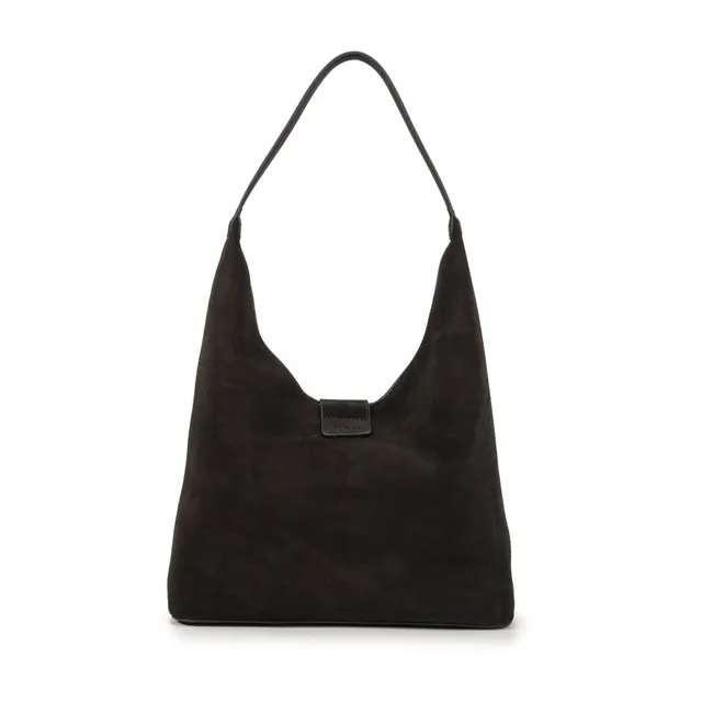 kate-lee-m-lune-sac-cabas-cuir-chocolat-vachette-velours image 1
