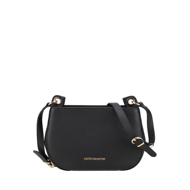 arthur-et-aston-nora-sac-bandouli-re-cuir-noir-compact image 1