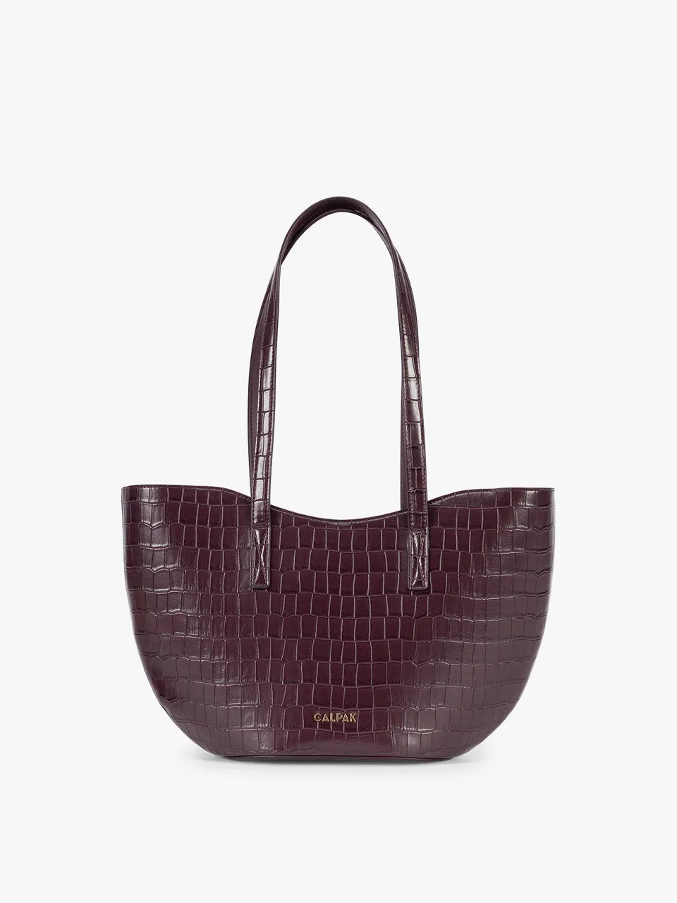 calpak-haven-tulip-tote-sac-cabas-dark-cherry-croc-effet-croco image 1