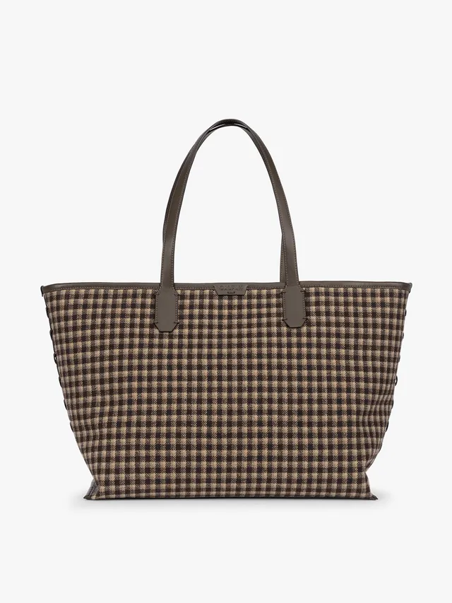 calpak-colette-tote-ordinateur-15-flanelle-navy-plaid image 1