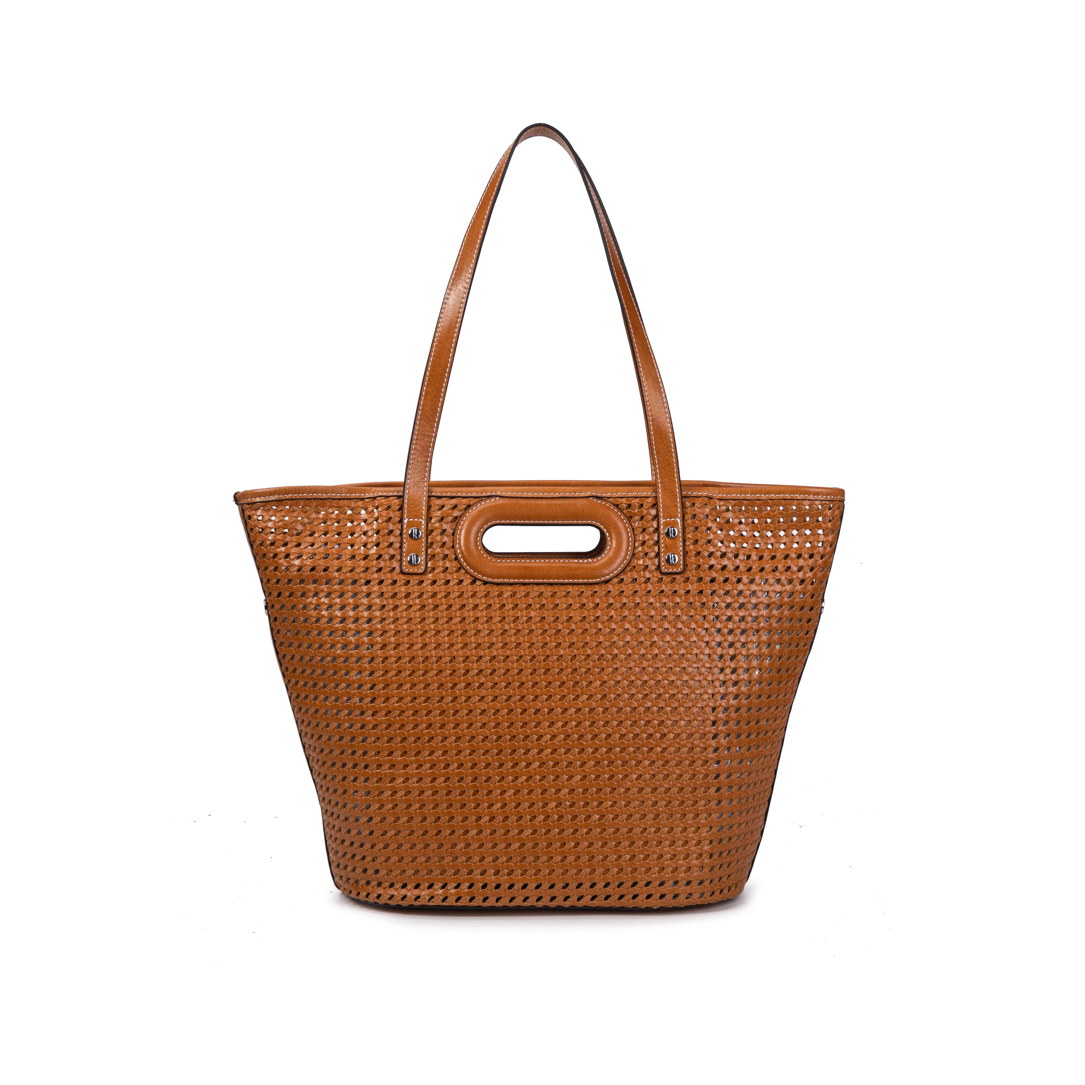 kate-lee-ofine-sac-cabas-cuir-vachette-tress-e image 4