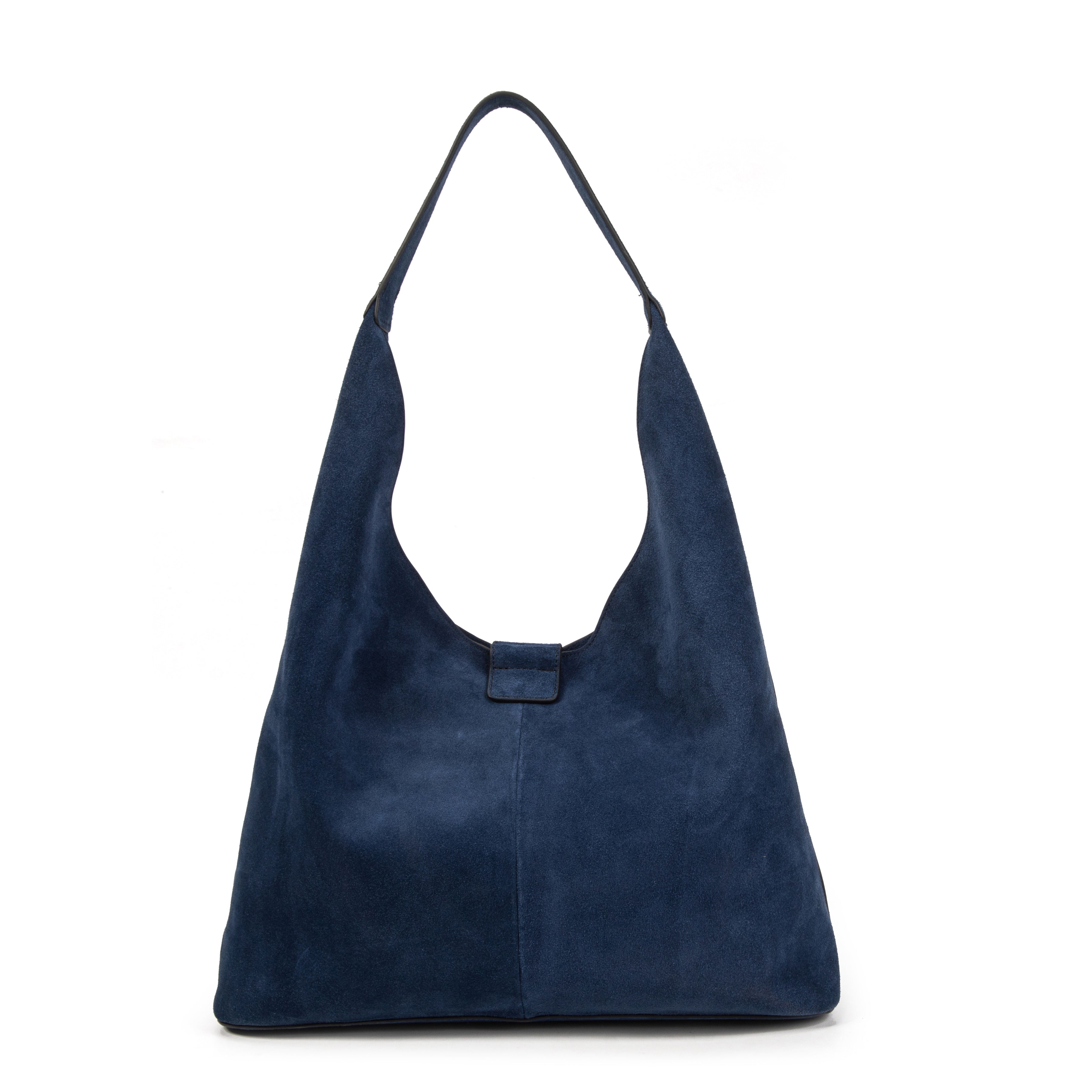 kate-lee-lune-sac-cabas-cuir-bleu-fonc-velours image 1