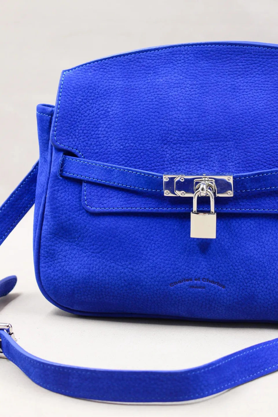 charles-et-charlus-vadim-sac-cuir-nubuck-turkish-blue image 1