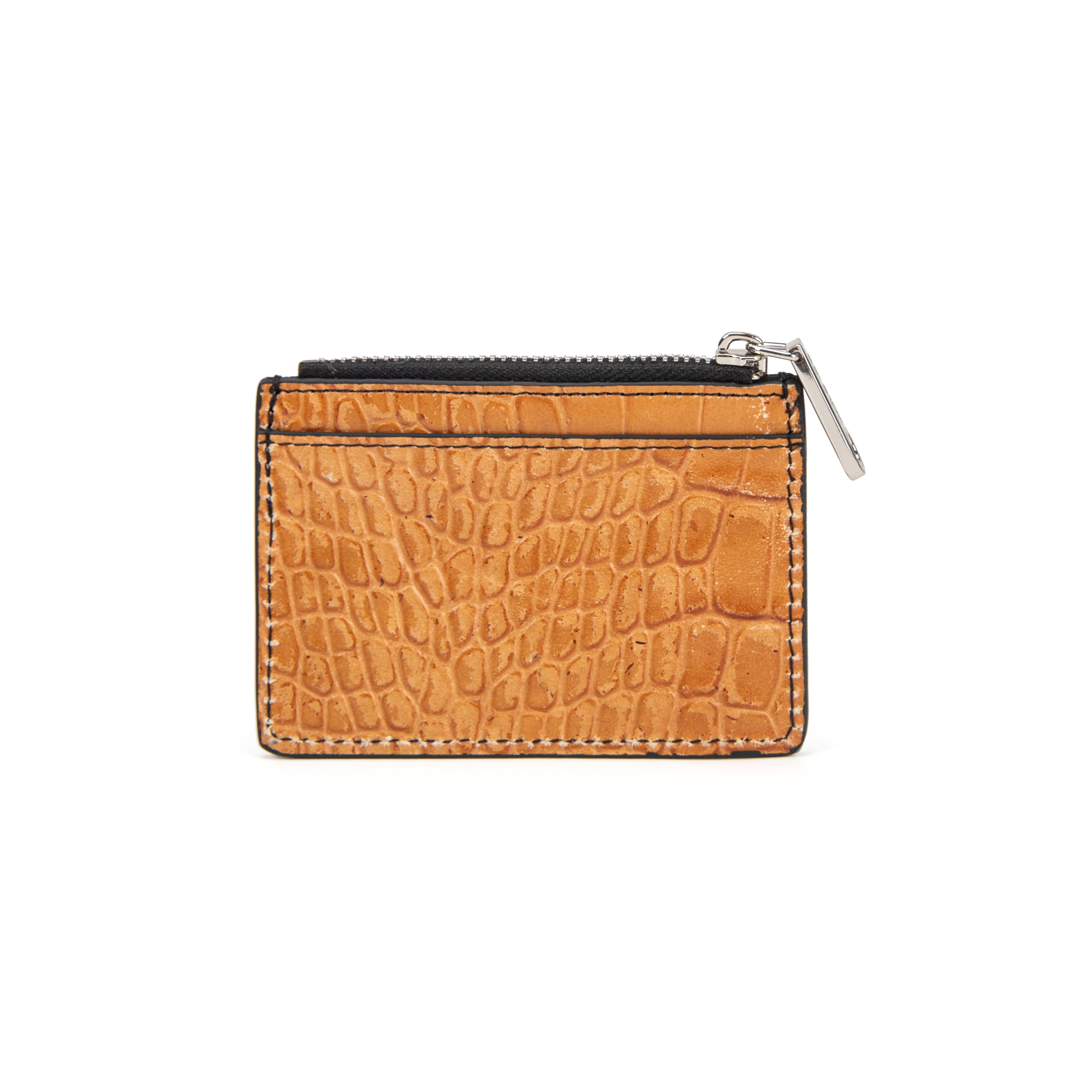 kate-lee-anyssa-croco-porte-monnaie-camel-clair-zipp image 2