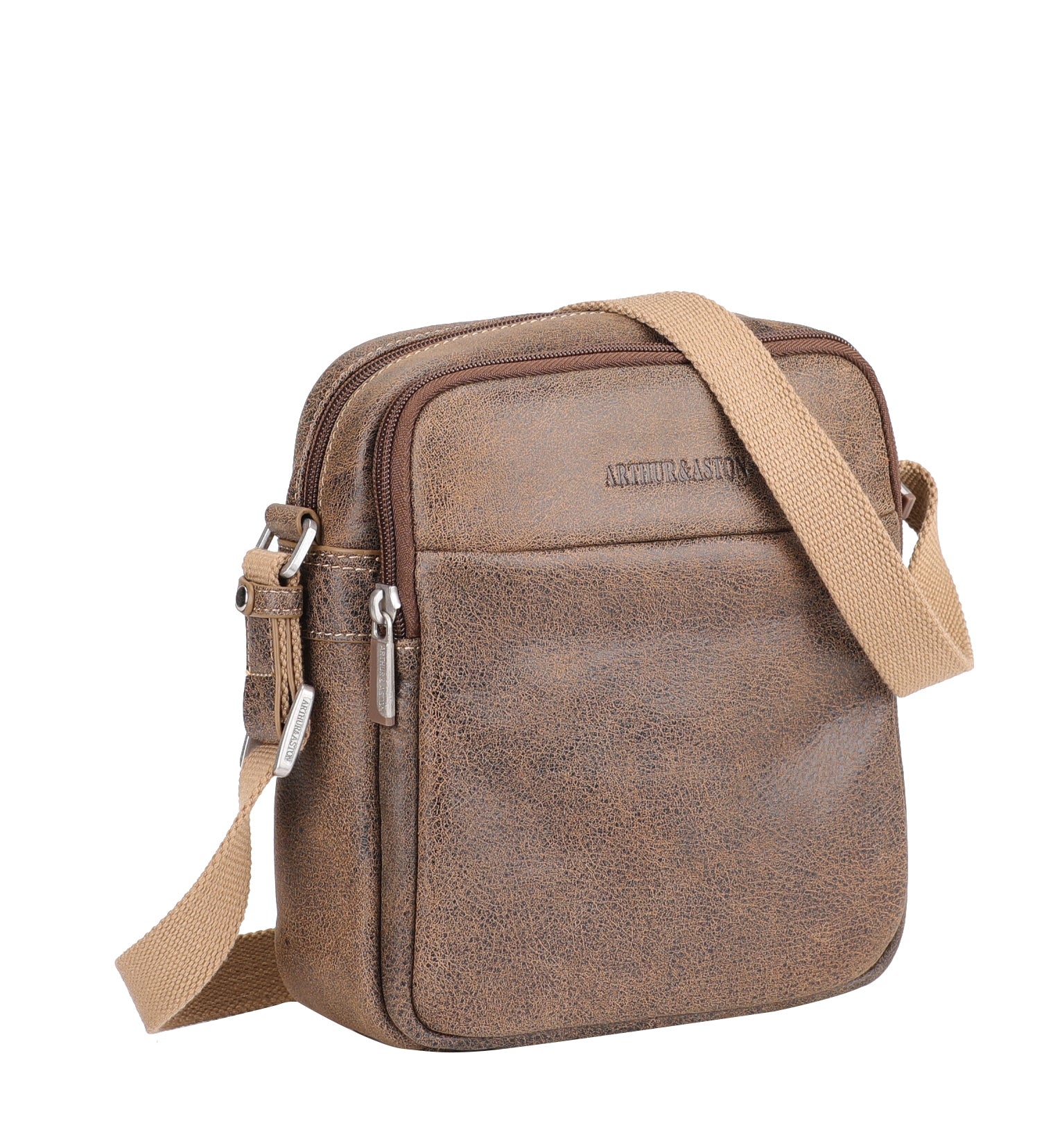 arthur-et-aston-cristiano-sac-travers-cuir-destroy-noir-homme image 2