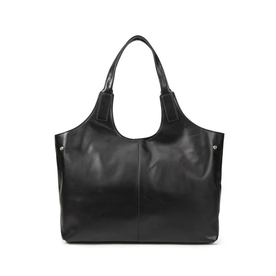 kate-lee-clemence-grand-sac-cuir-lisse-noir-48-cm image 1