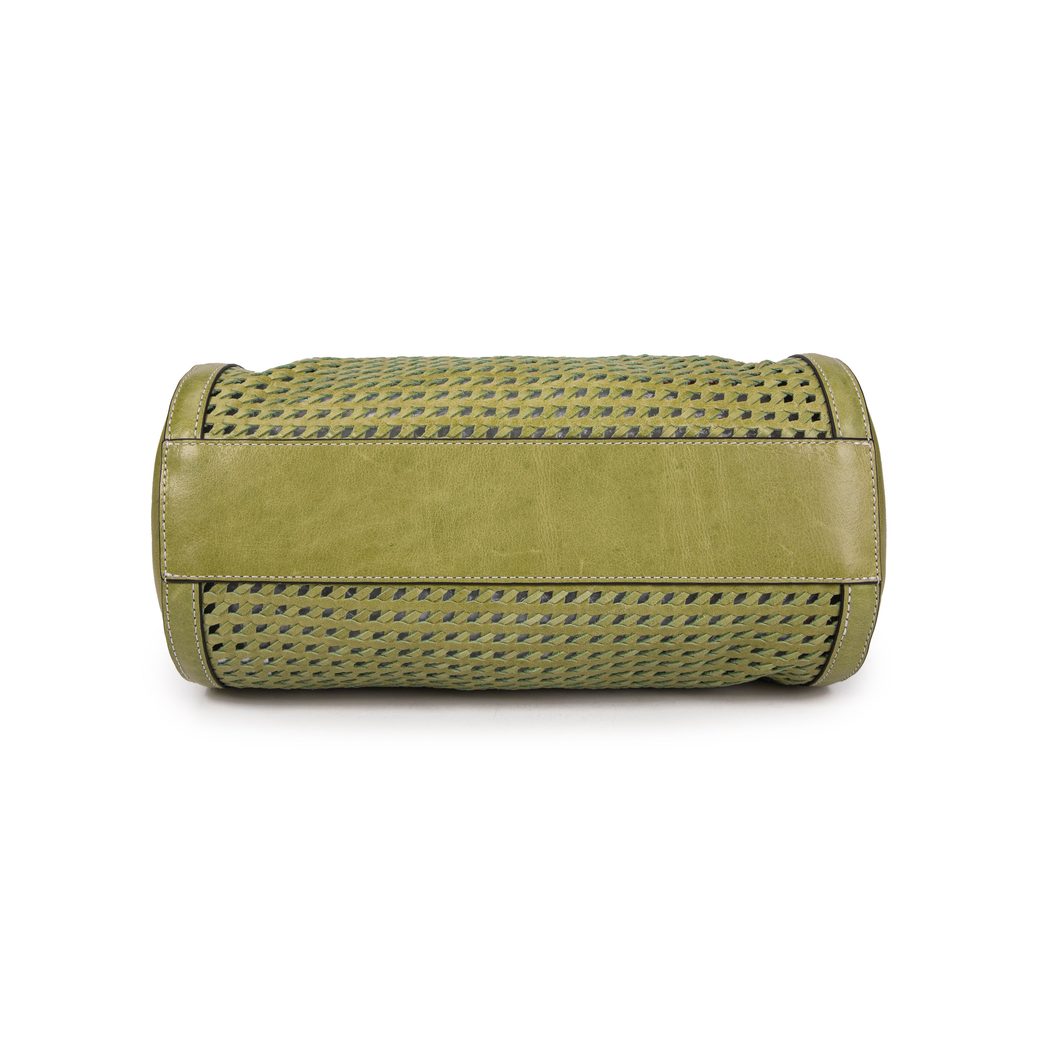 kate-lee-frola-sac-bowling-cuir-tress-vert-acide image 5