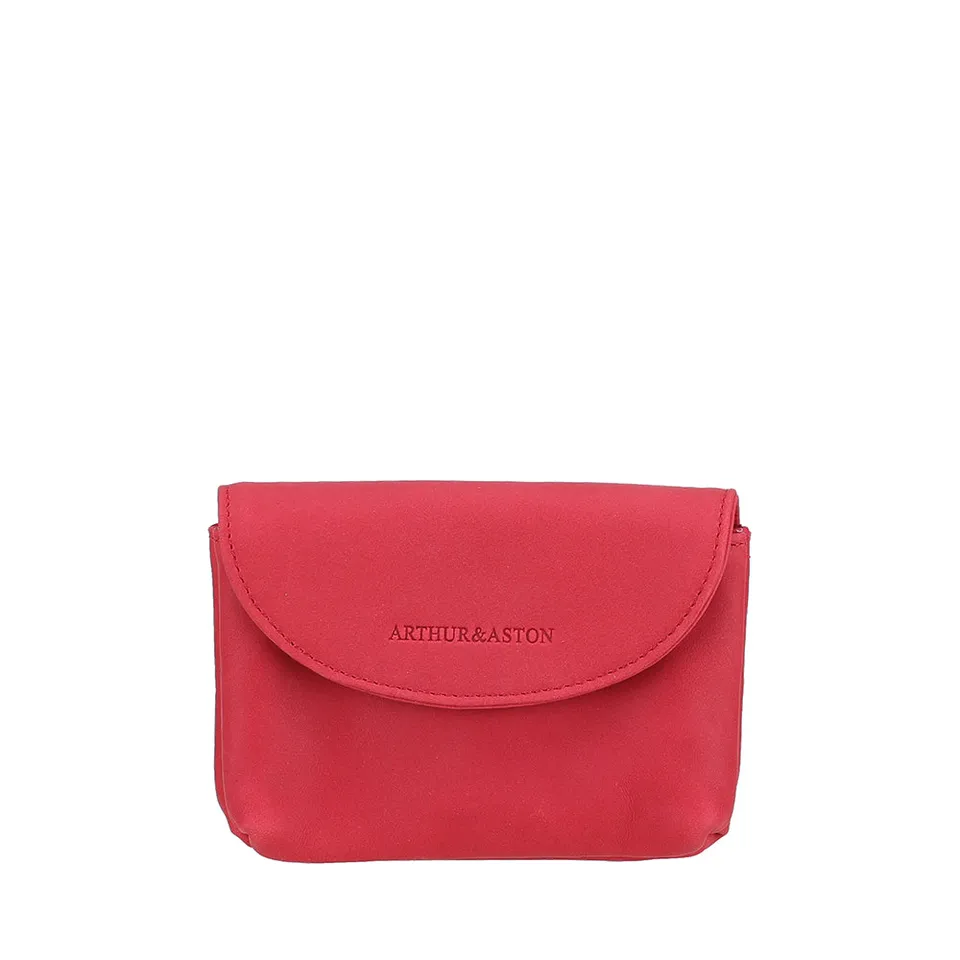 arthur-et-aston-ma-petit-porte-monnaie-cuir-fuchsia-pression image 1