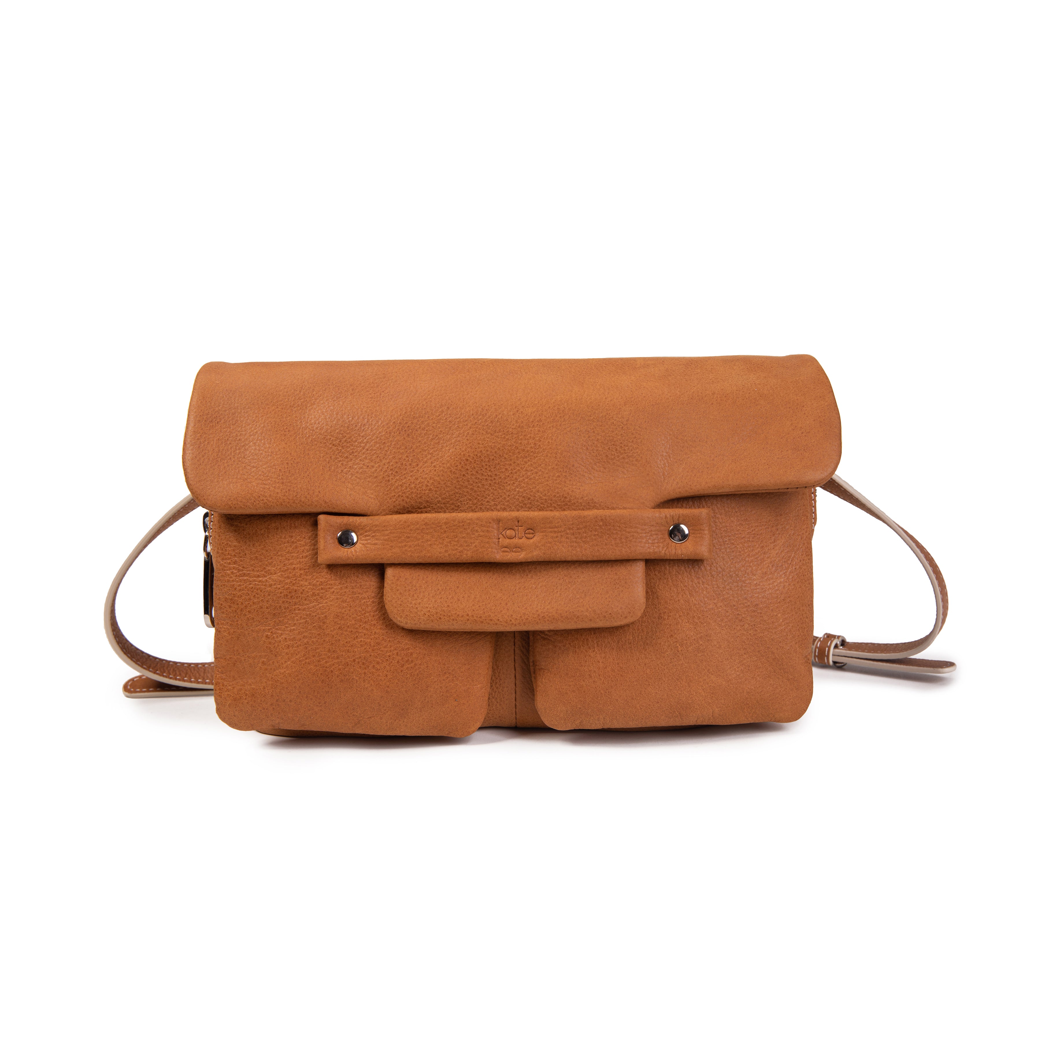 kate-lee-lisia-sac-bandouli-re-cuir-camel-vachette-grain-e image 1