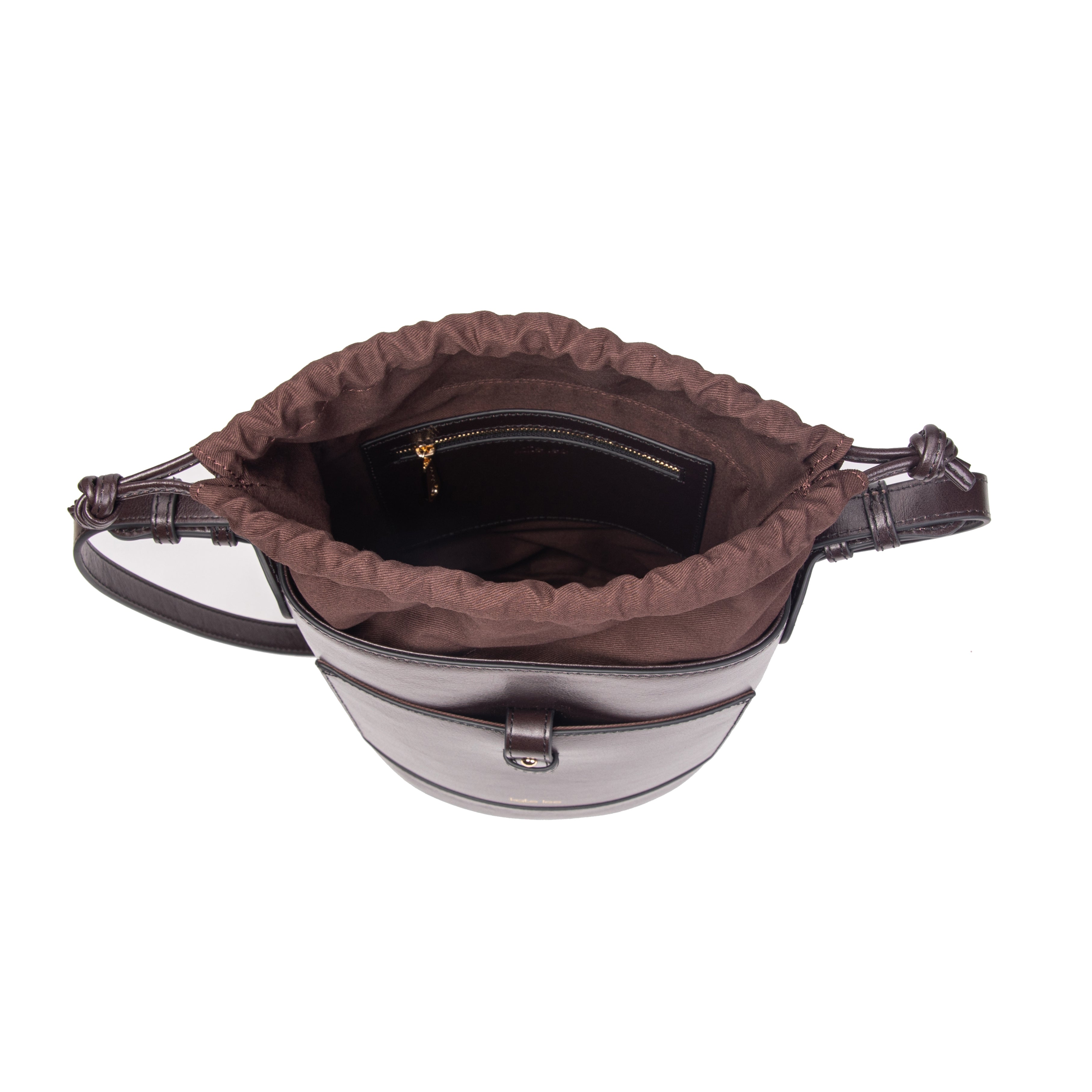 kate-lee-louvre-vachette-sac-seau-marron image 3