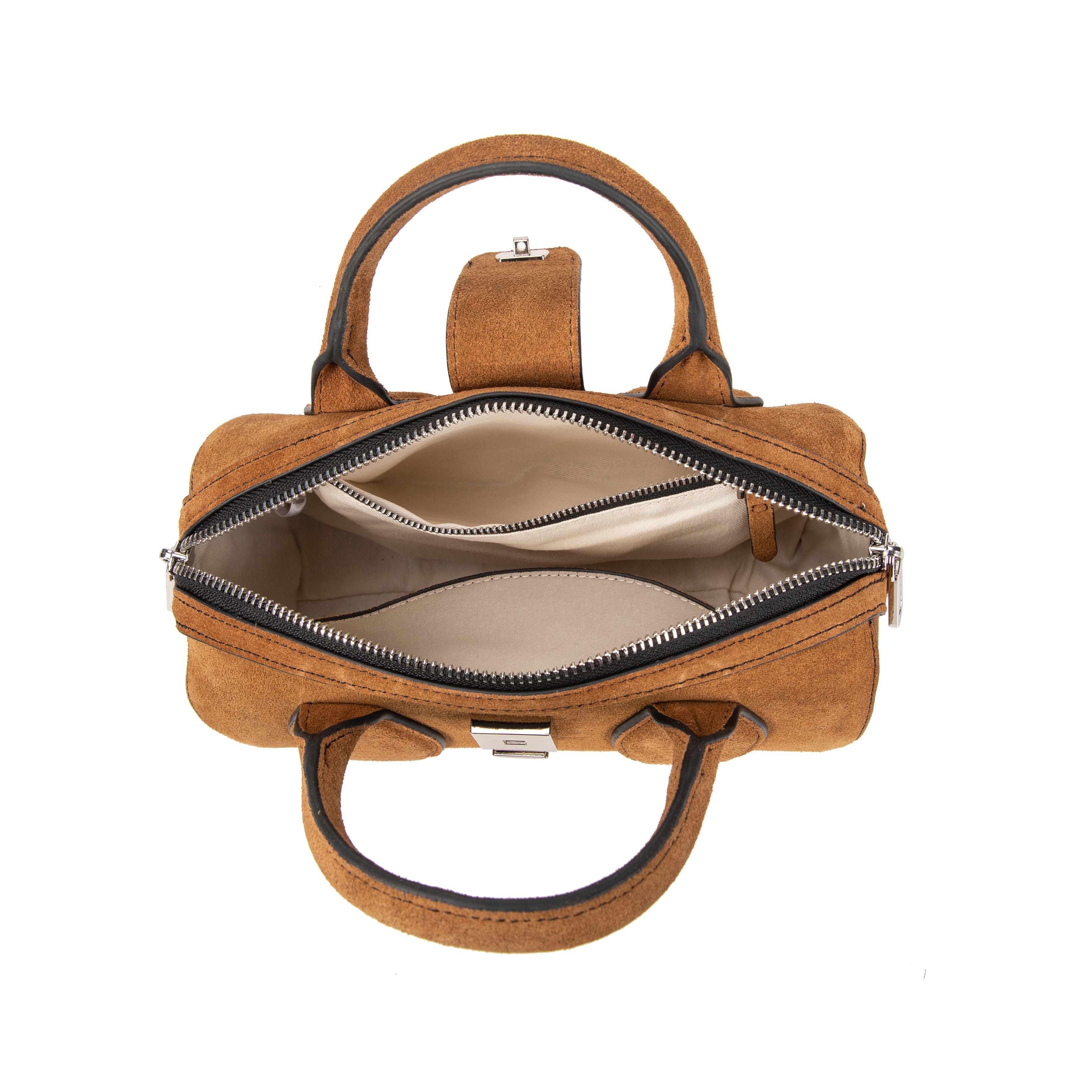 kate-lee-m-frola-v-sac-bowling-cuir-velours-camel image 3