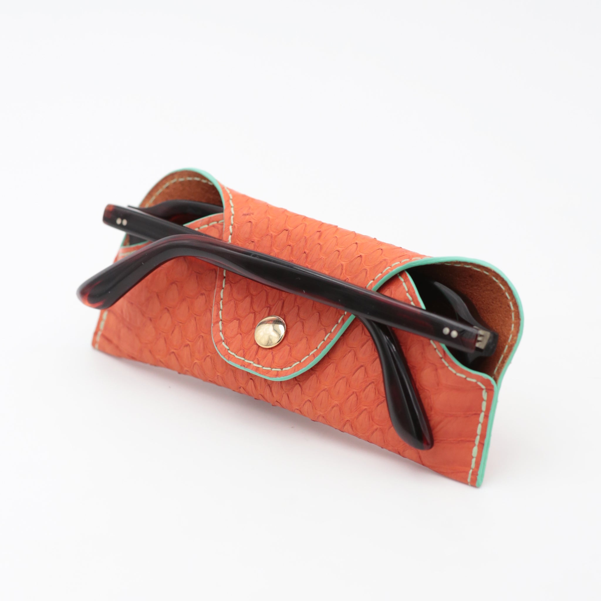 atelier-penso-tui-lunettes-cuir-python-saumon image 3