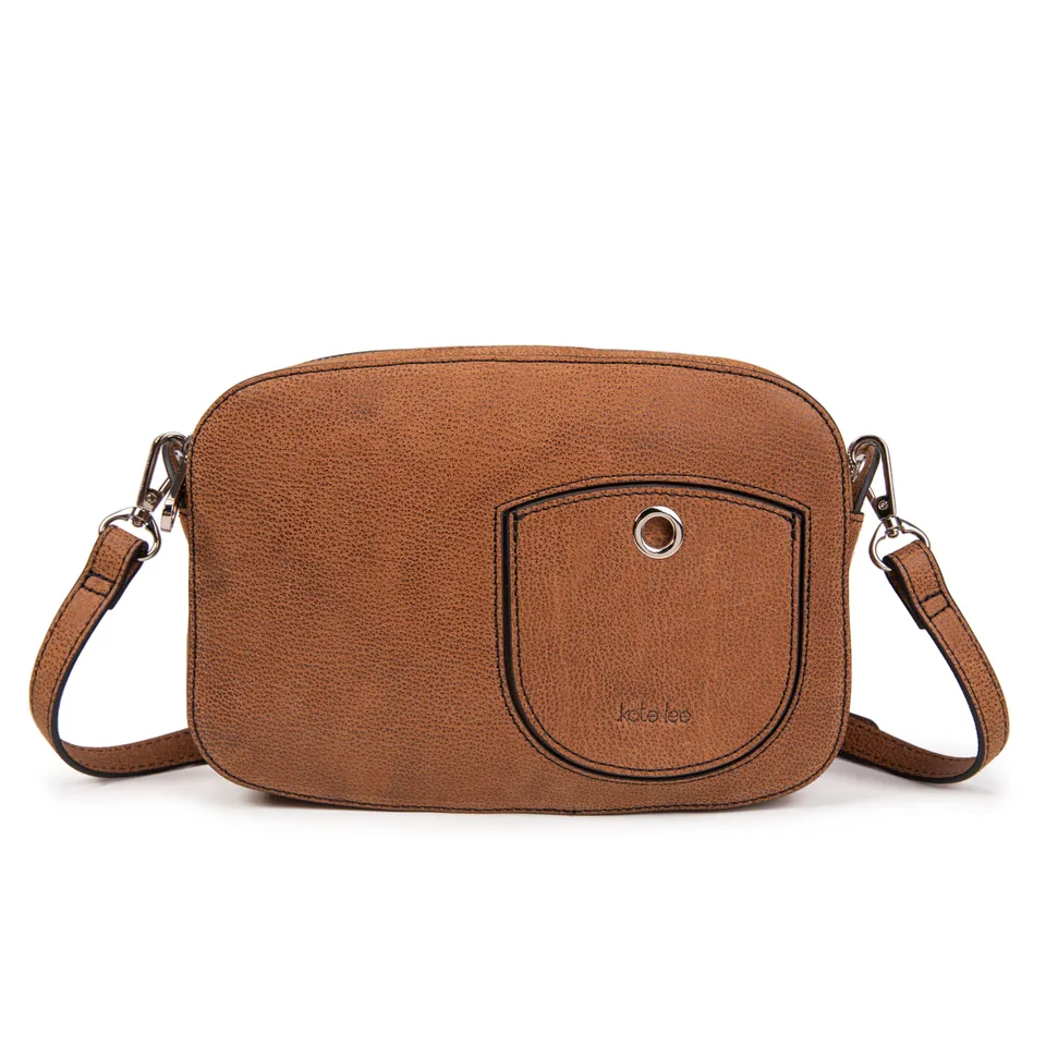 kate-lee-ren-e-sac-bandouli-re-cuir-camel-grain-2-poches image 1