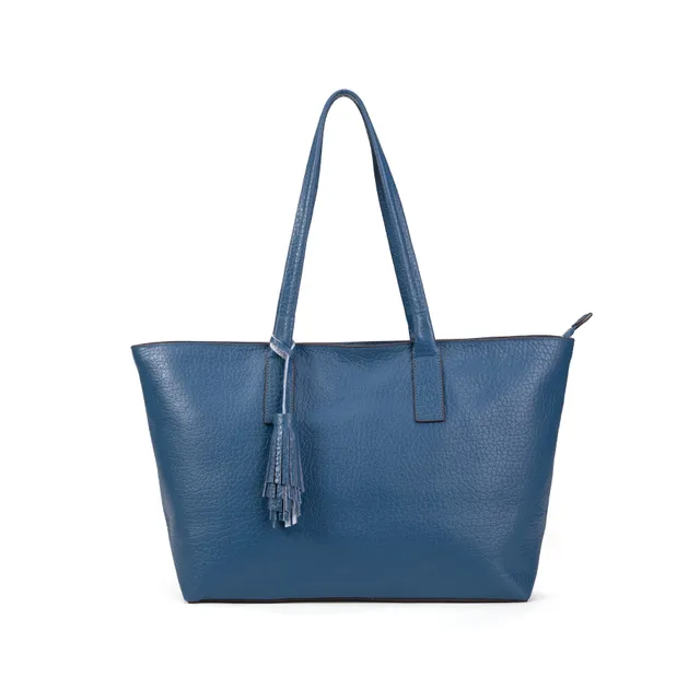 kate-lee-esmeralda-sac-cabas-cuir-bleu-grain image 1