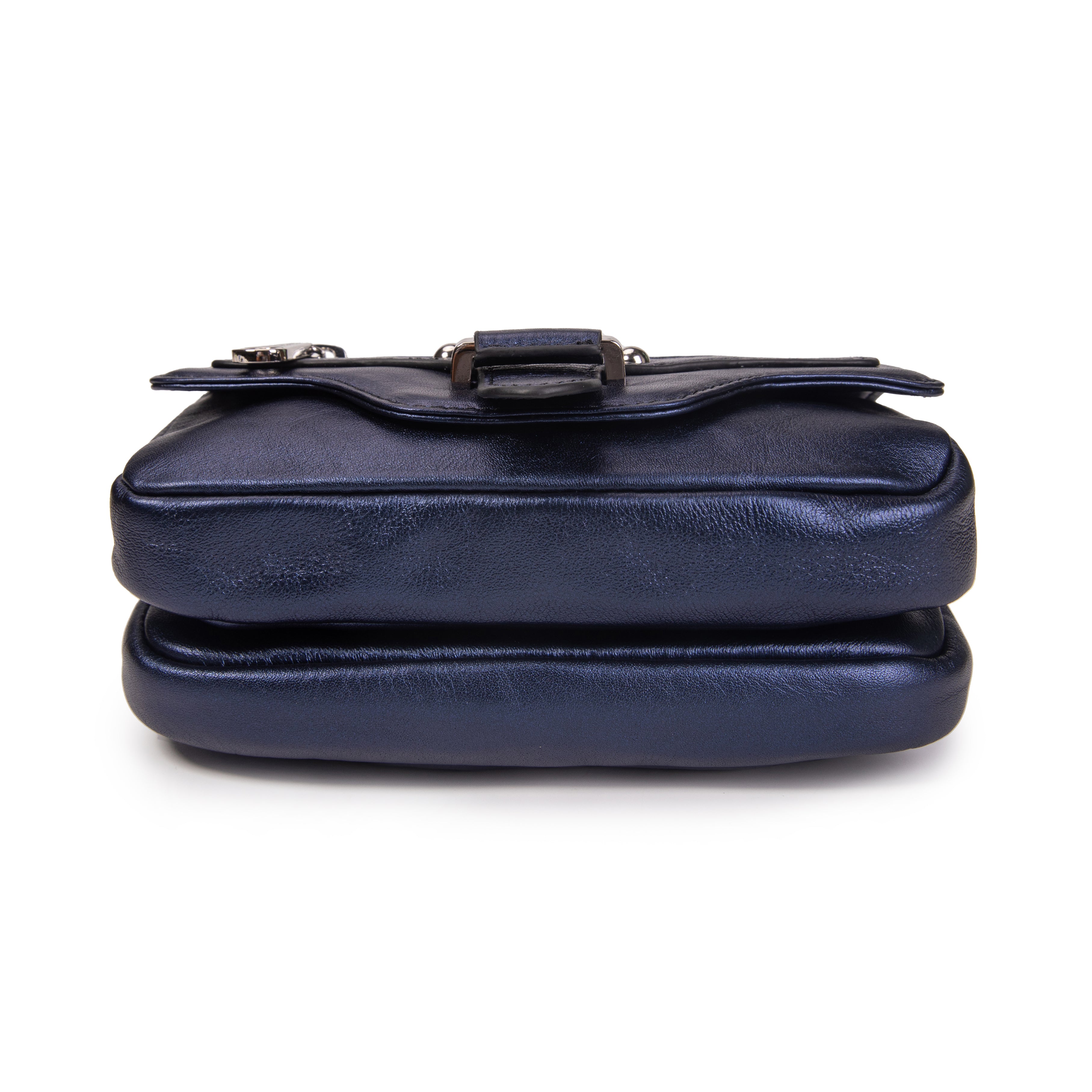 kate-lee-hena-sac-bandouli-re-bleu-vachette-nacr-e image 5