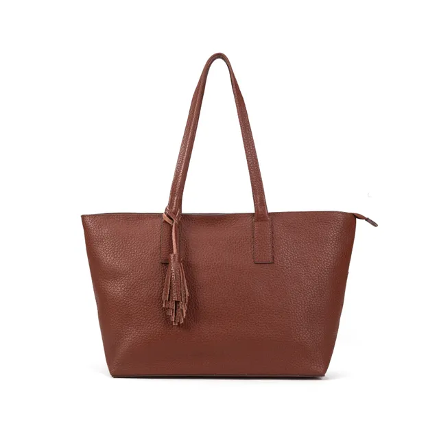 kate-lee-esmeralda-sac-cabas-cuir-choco-grain-36-cm image 1