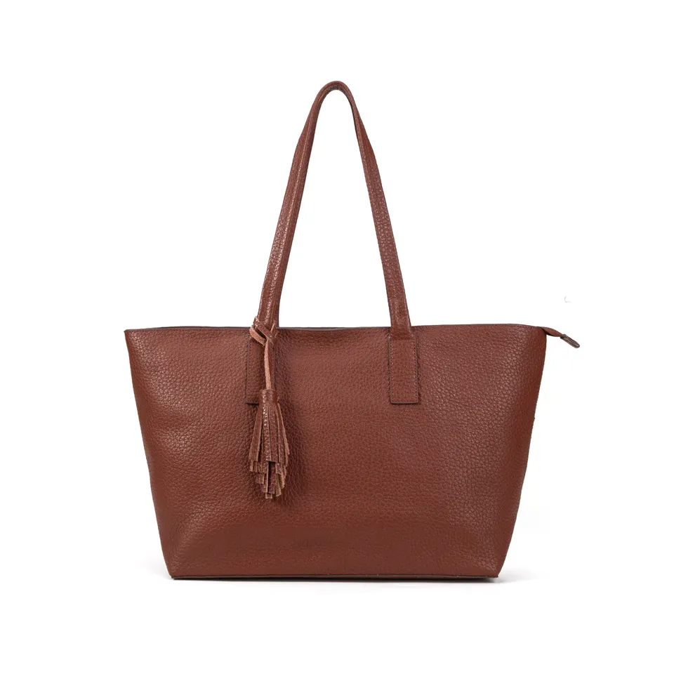 kate-lee-esmeralda-sac-cabas-cuir-choco-grain-36-cm image 1