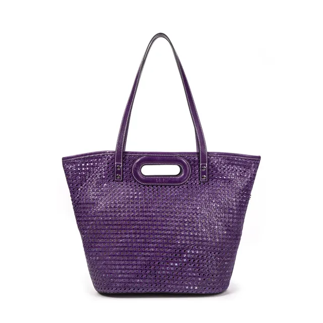 kate-lee-cabas-ofine-sac-cabas-violet-vachette-tress-e image 1