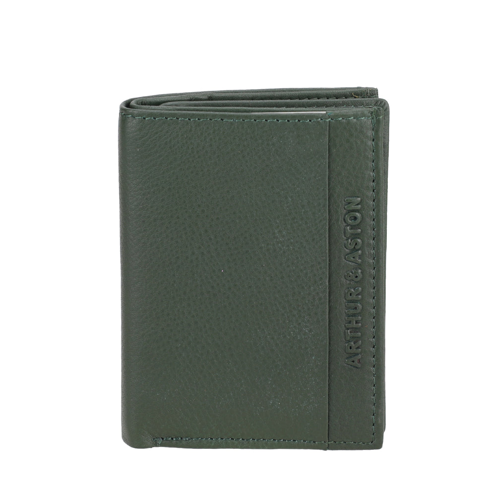 arthur-et-aston-terry-portefeuille-cuir-vert-rfid image 1
