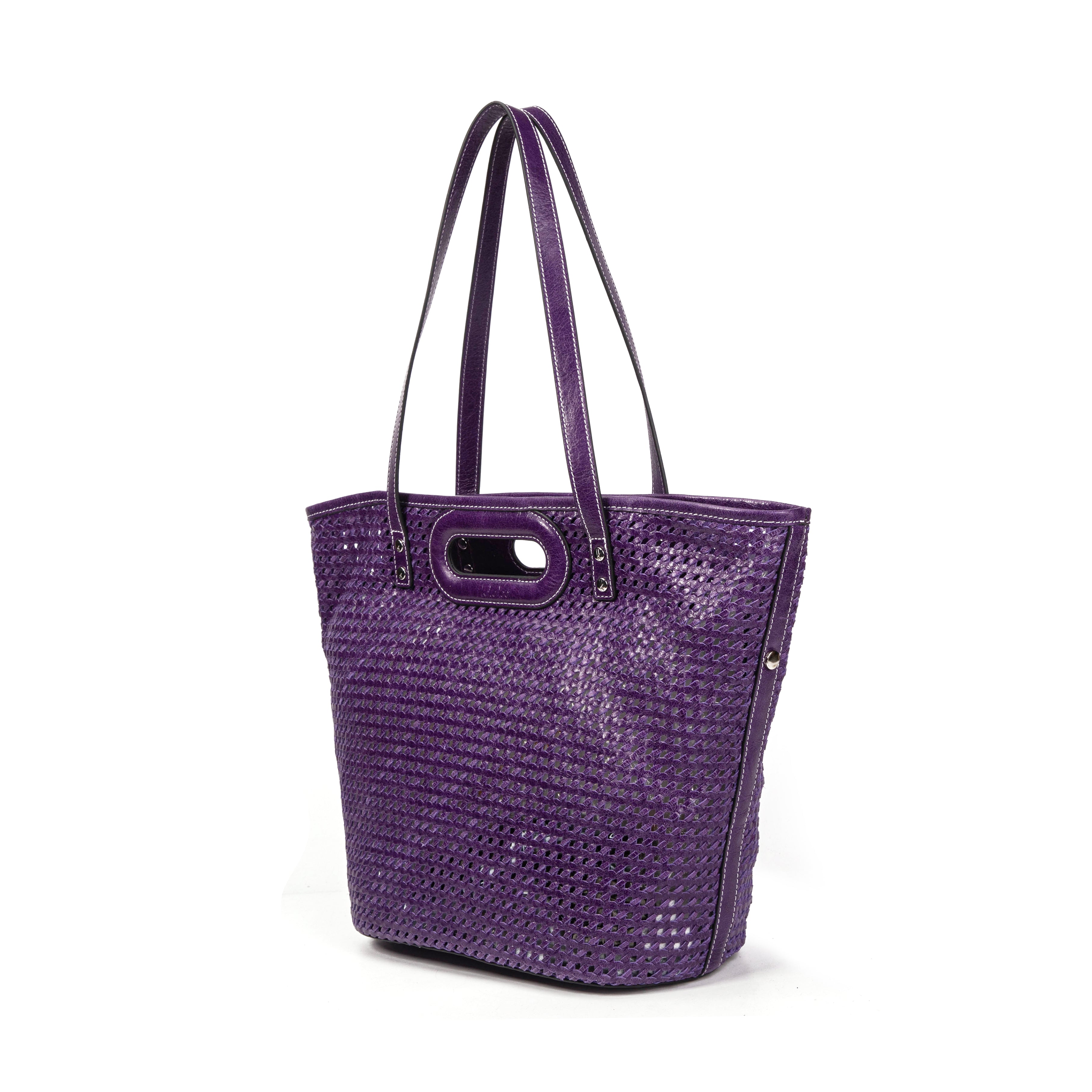 kate-lee-cabas-ofine-sac-cabas-violet-vachette-tress-e image 2