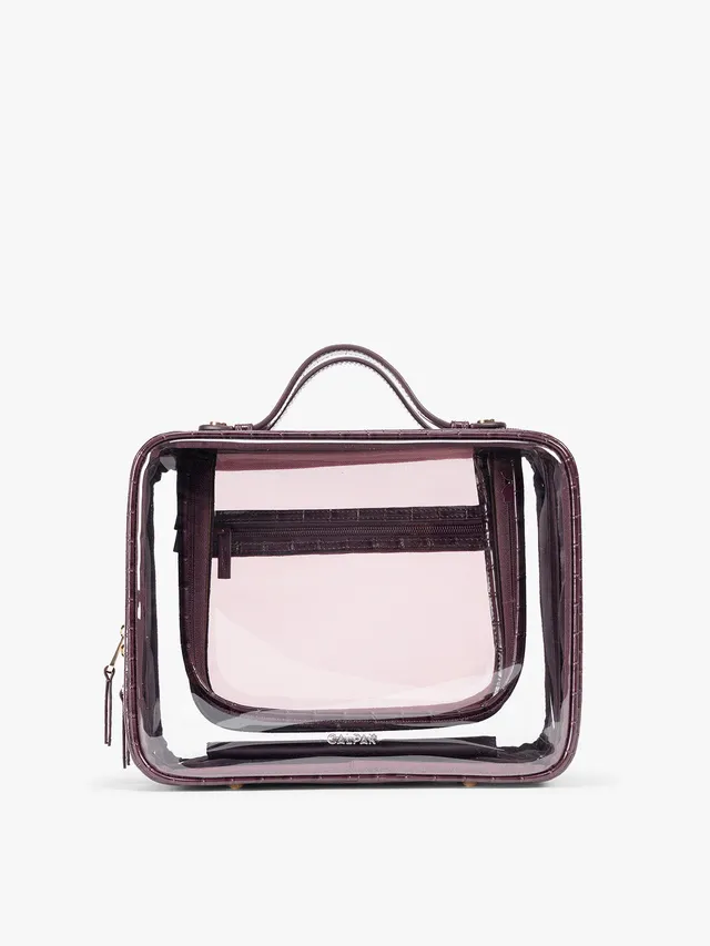 calpak-kaya-trousse-maquillage-transparente-navy-croc image 1