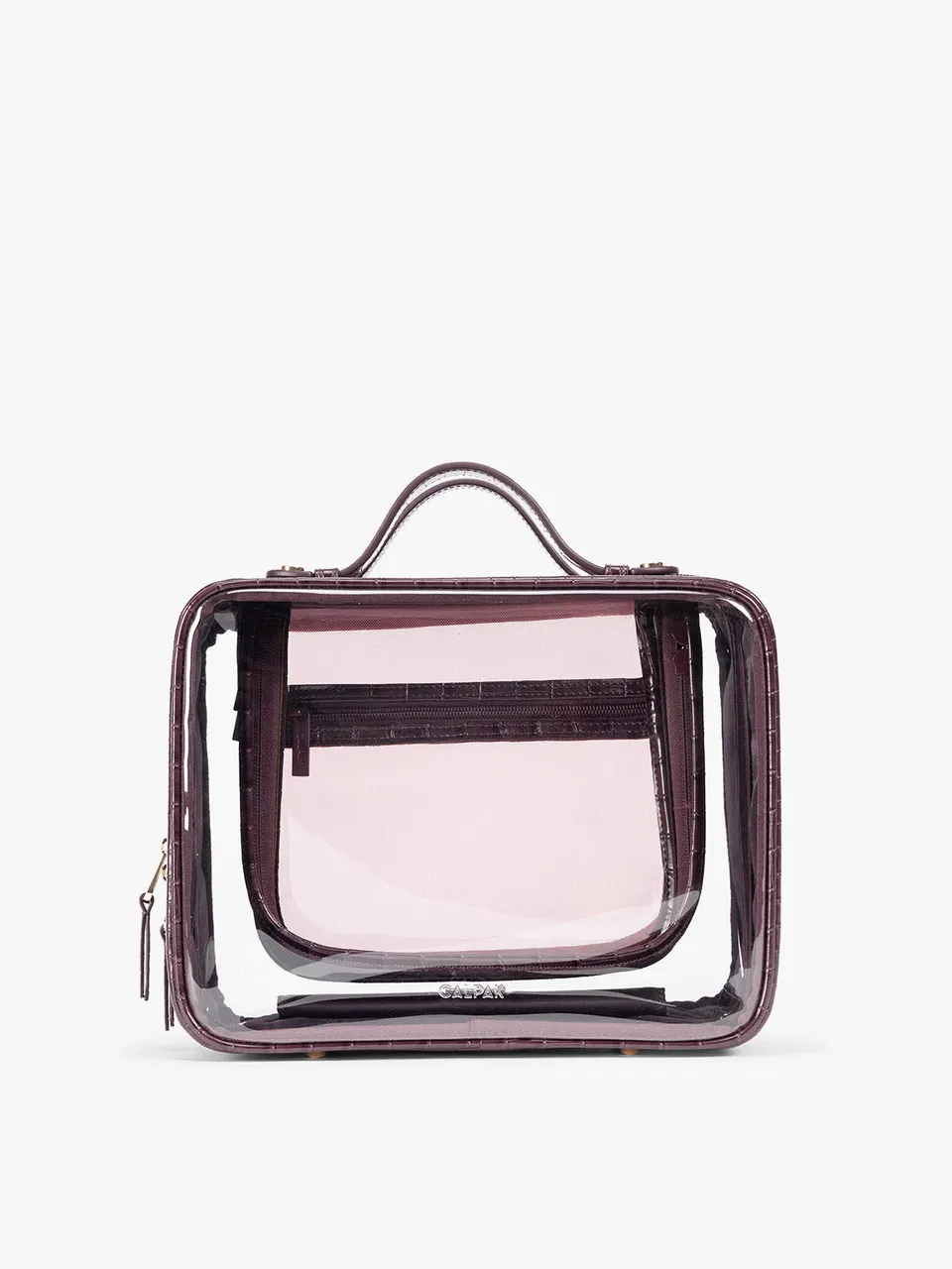 calpak-kaya-trousse-maquillage-transparente-navy-croc image 1