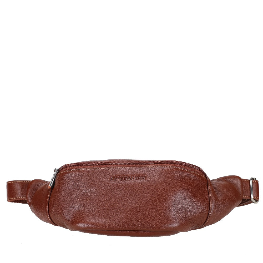 arthur-et-aston-dorian-sac-banane-cuir-cognac-homme image 3