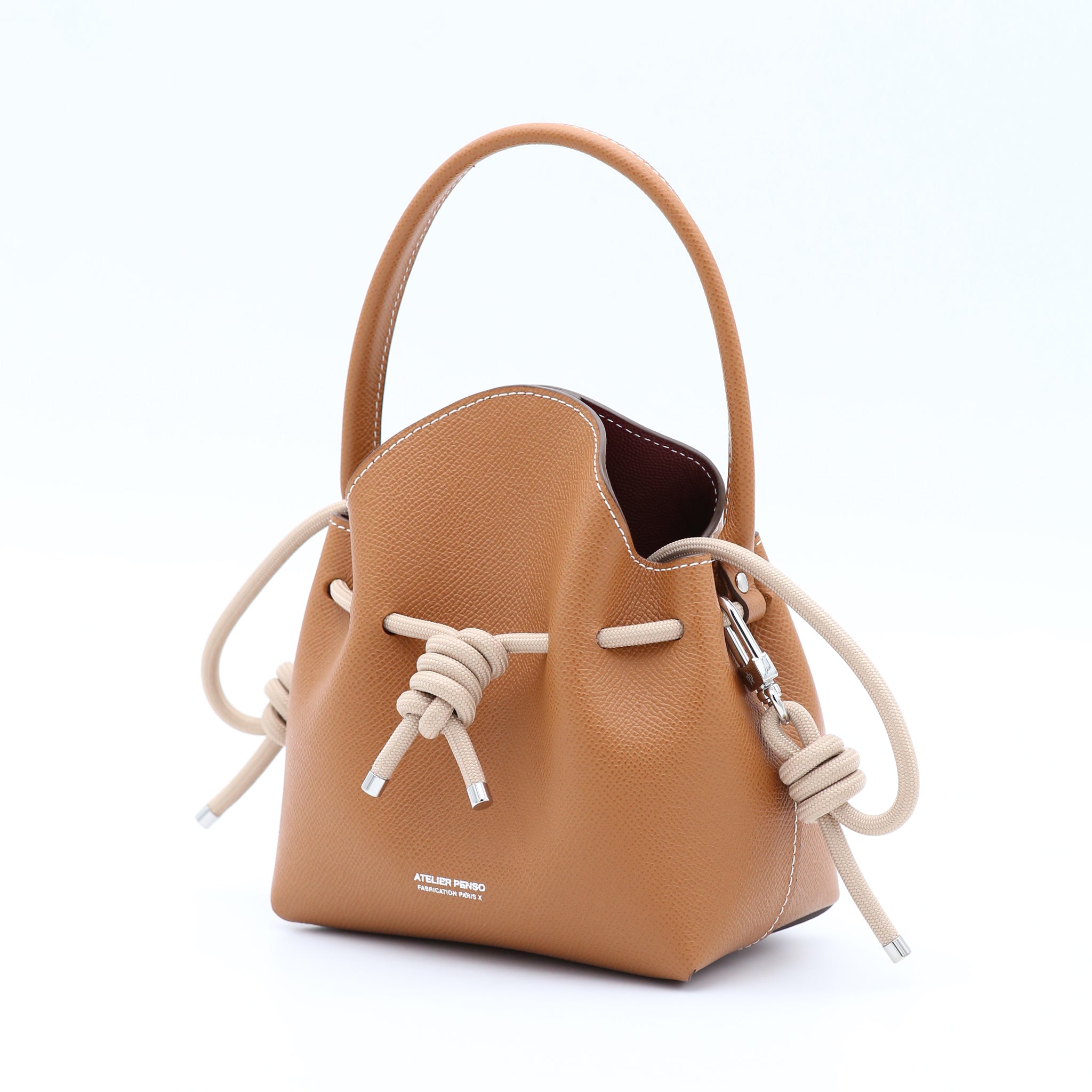 atelier-penso-mini-bucket-sac-seau-cuir-epsom-gold-corde image 2