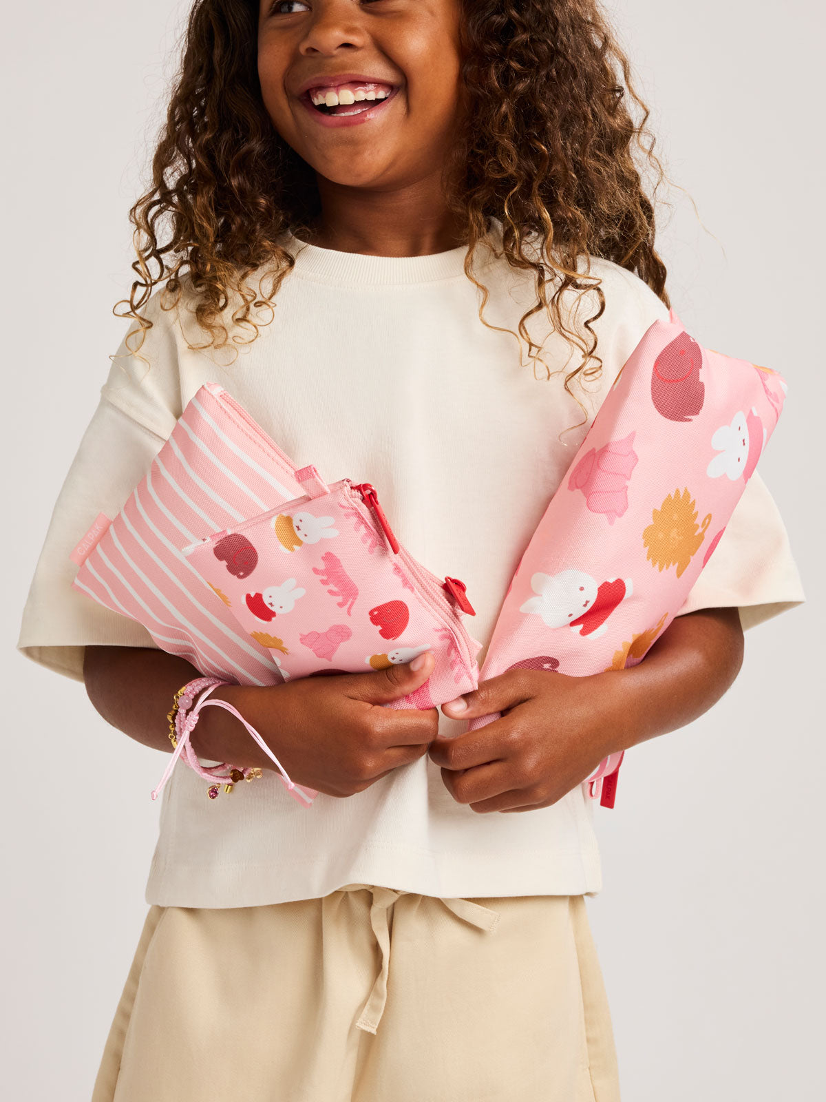 calpak-miffy-compakt-zip-pouch-set-3-pochettes-rose image 3