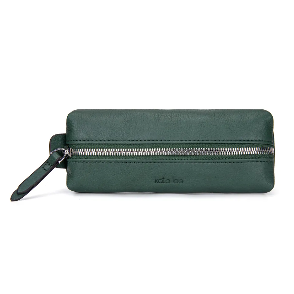 kate-lee-lea-trousse-cuir-vert-fonc-lisse image 1