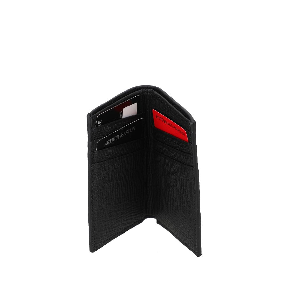 arthur-et-aston-lewis-porte-cartes-cuir-noir-pli-homme image 2