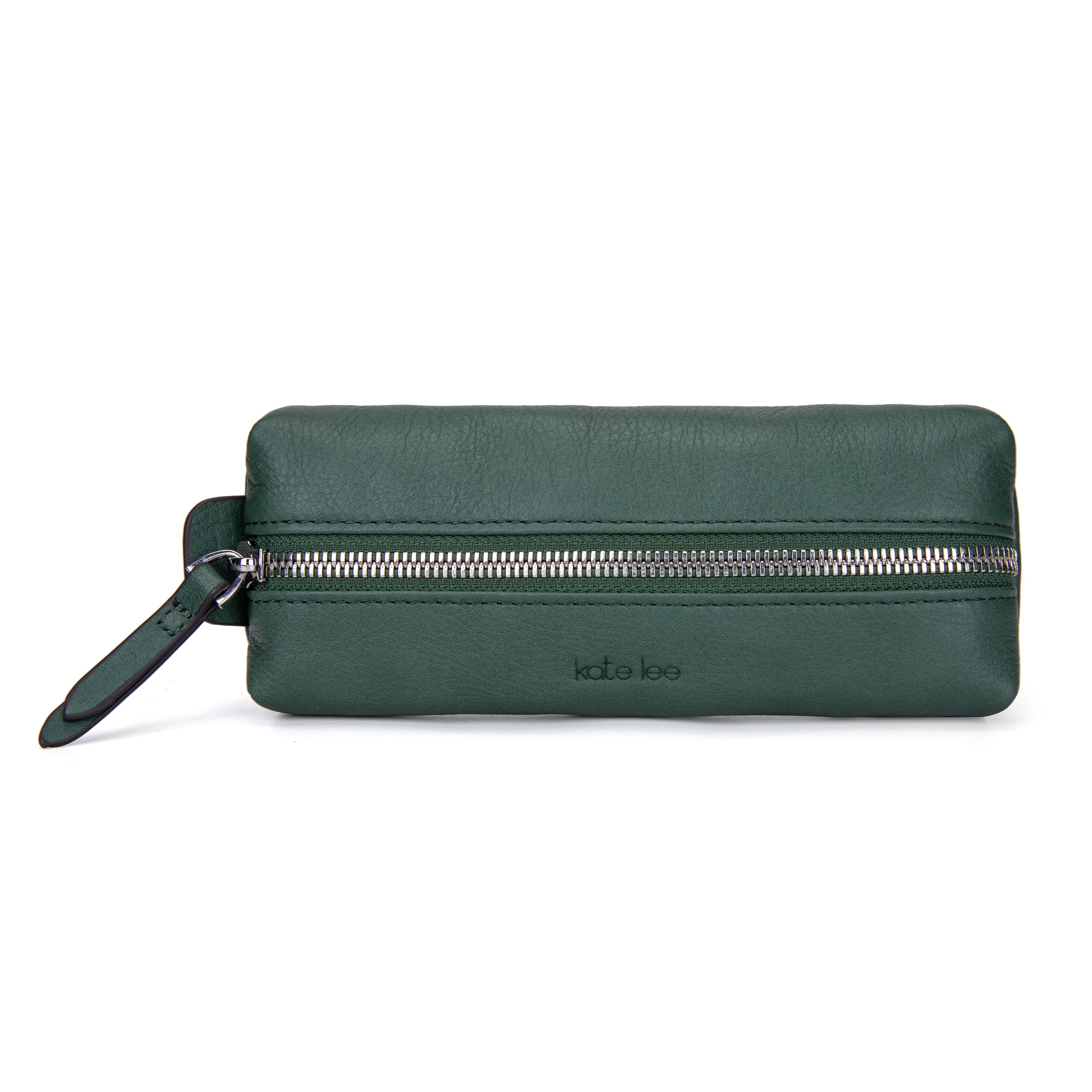 kate-lee-lea-trousse-cuir-vert-fonc-lisse image 1