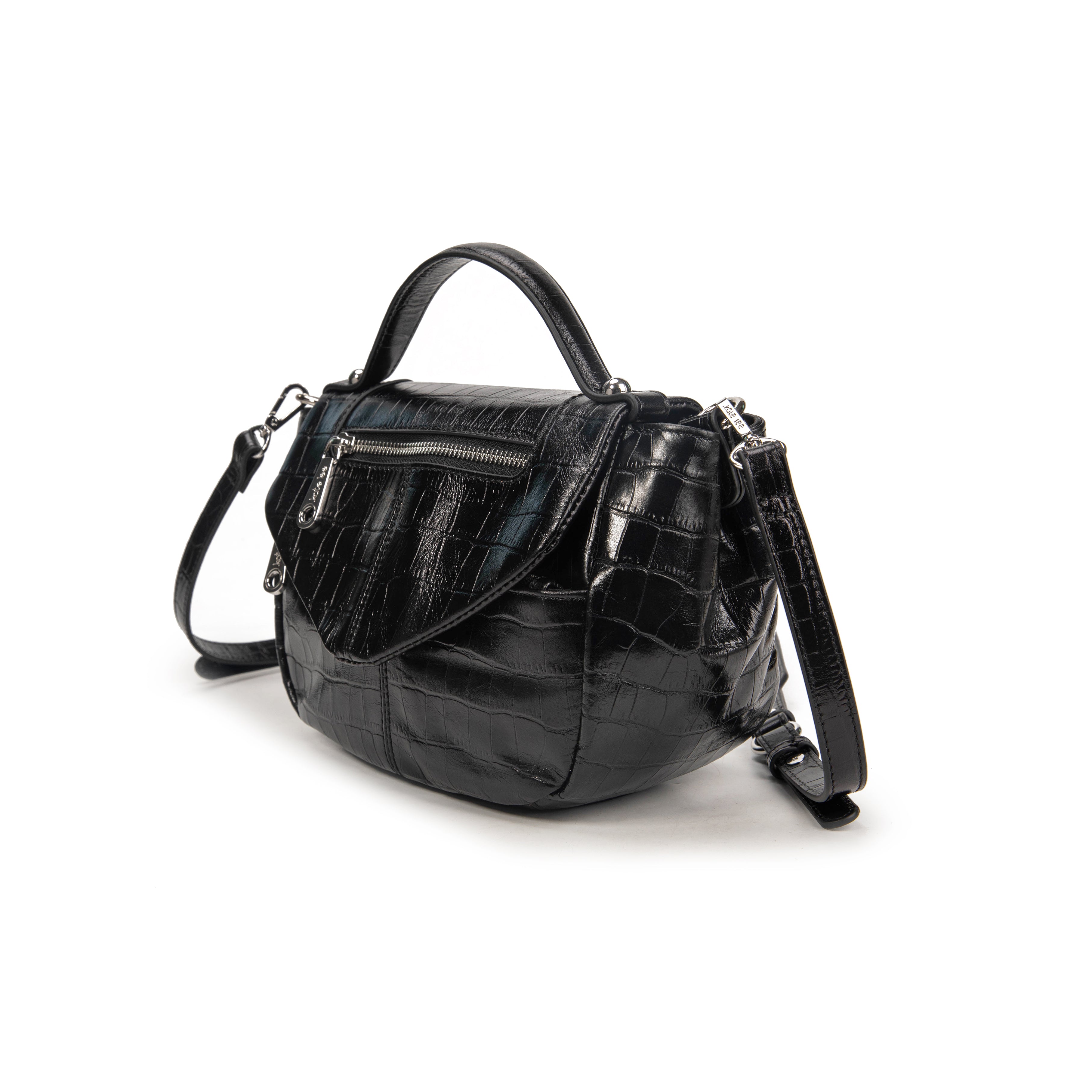 kate-lee-bruny-croco-sac-bandouli-re-cuir-noir-croco image 2