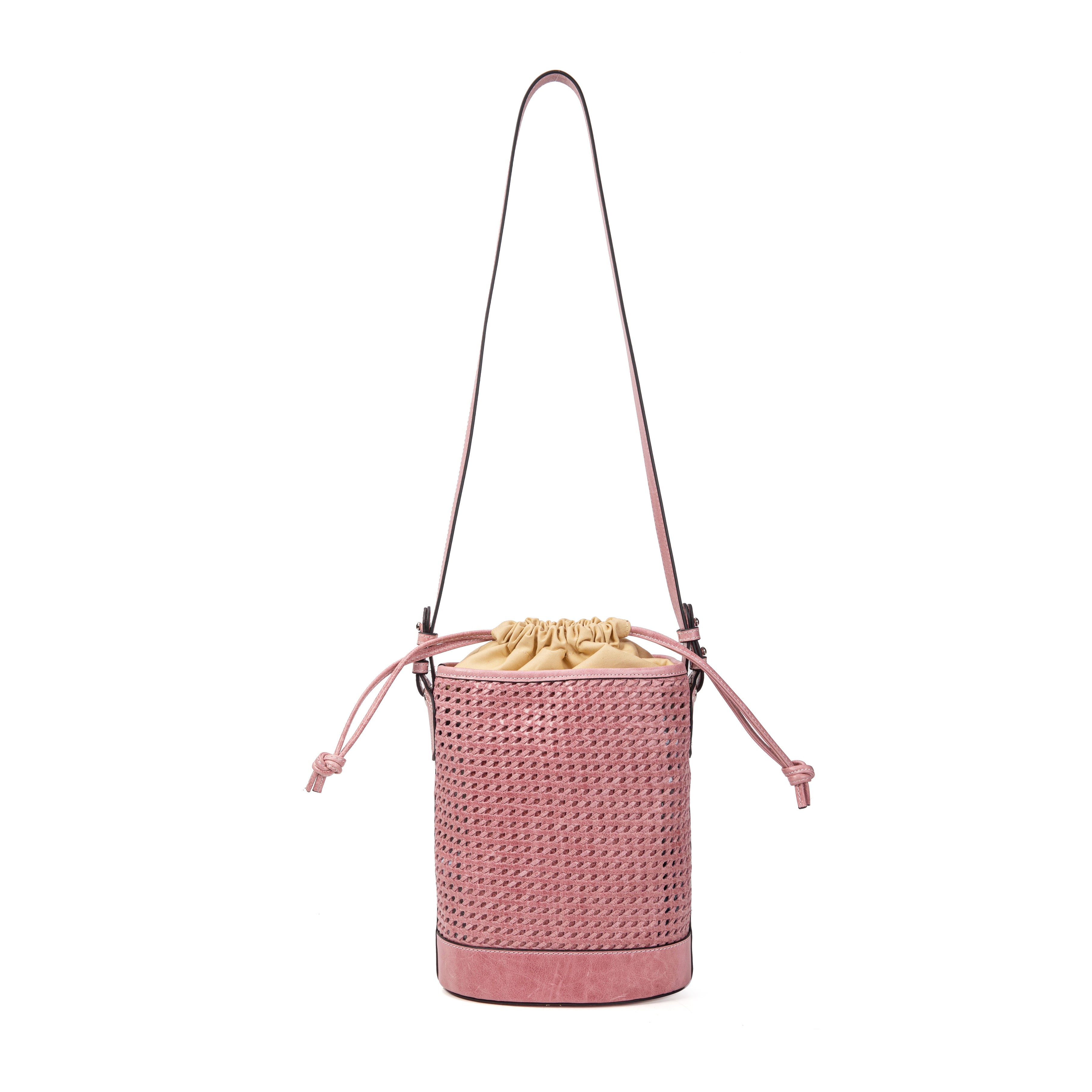 kate-lee-louvre-sac-seau-rose-cuir-tress image 4