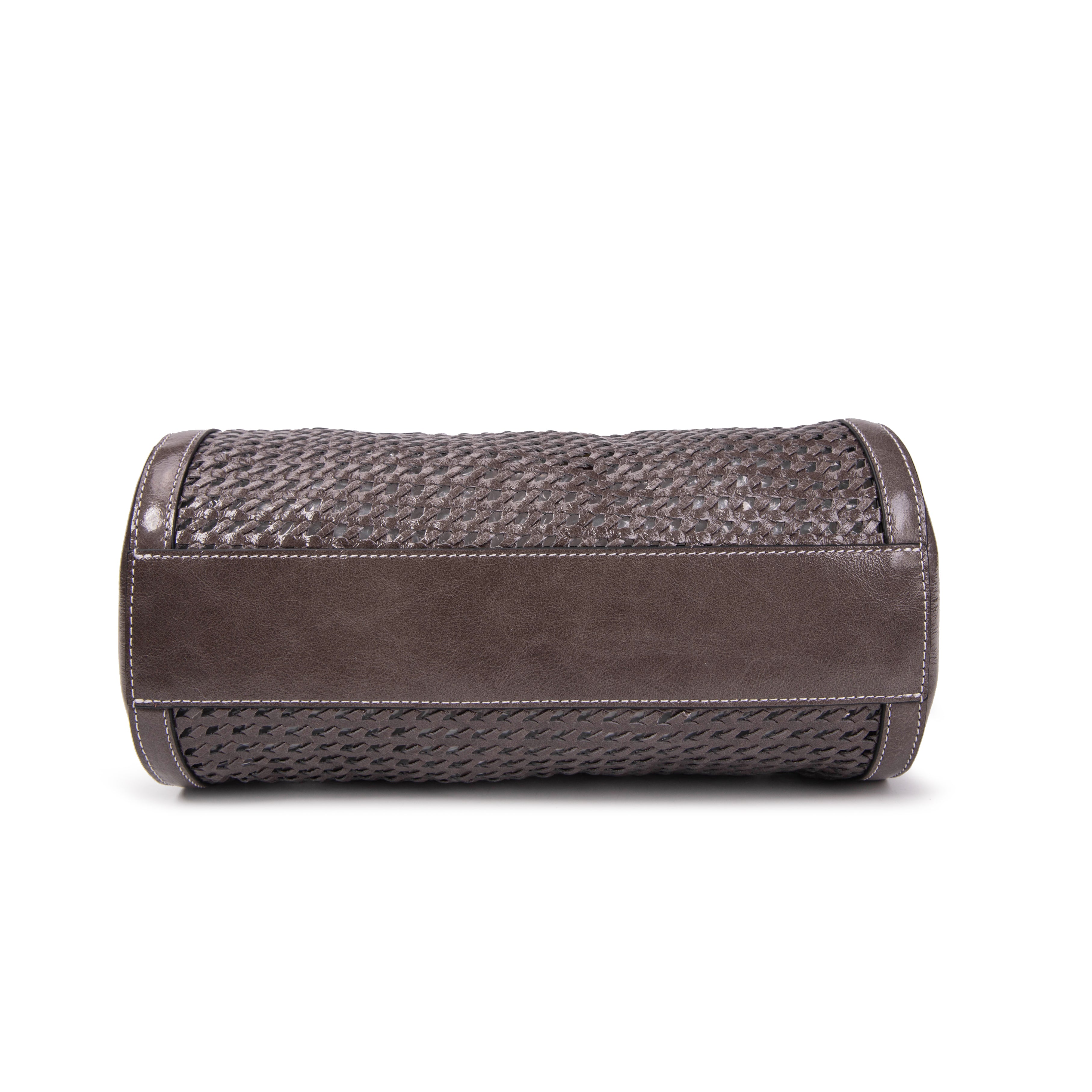 kate-lee-frola-sac-bowling-cuir-gris-tress image 5