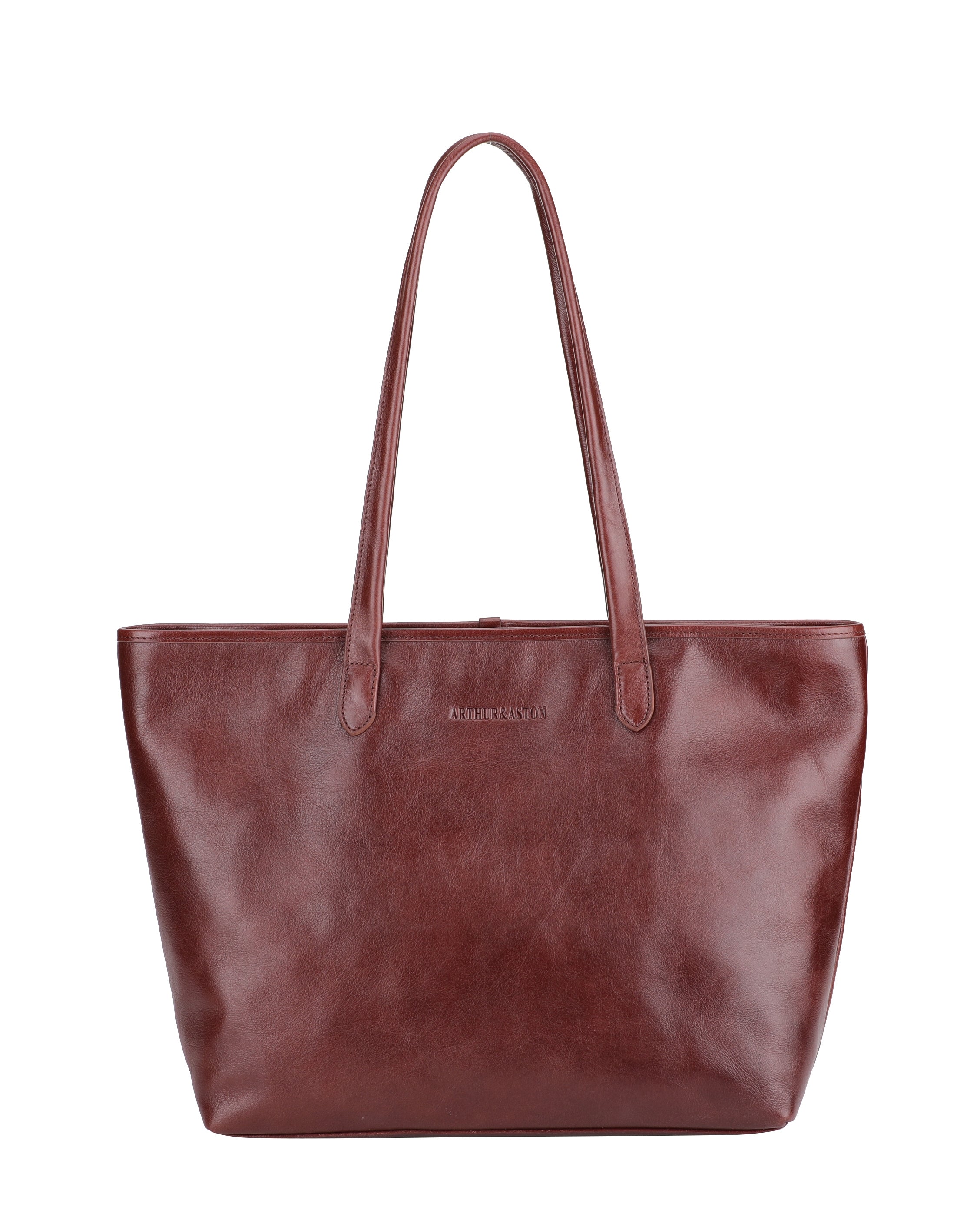 arthur-et-aston-edith-grand-sac-shopping-cuir-ch-taigne image 2