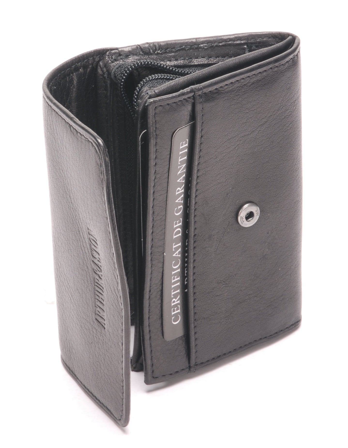arthur-et-aston-pablo-porte-monnaie-cuir-noir-fil-noir image 2