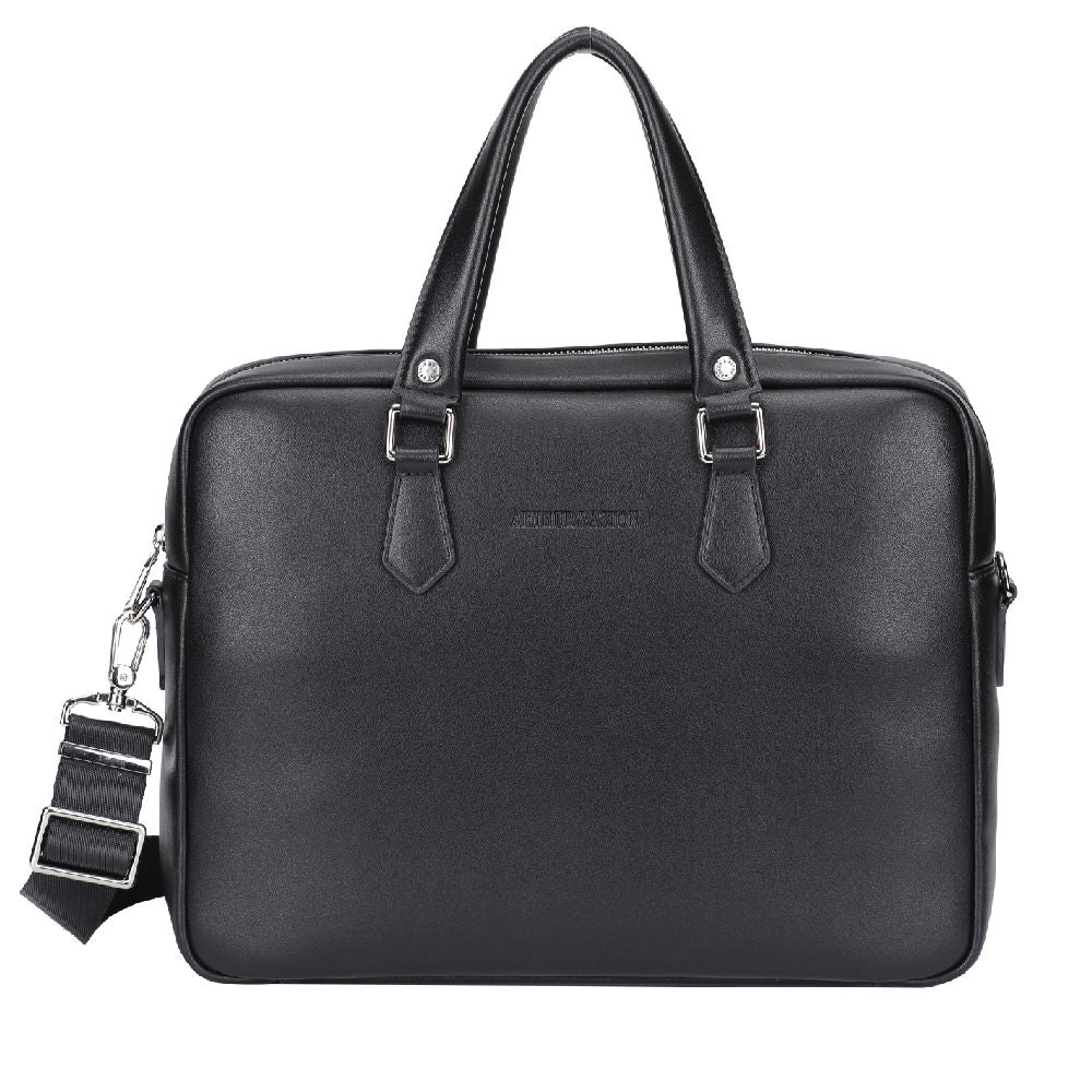 arthur-et-aston-walter-porte-documents-cuir-noir-a4-ordinateur image 1