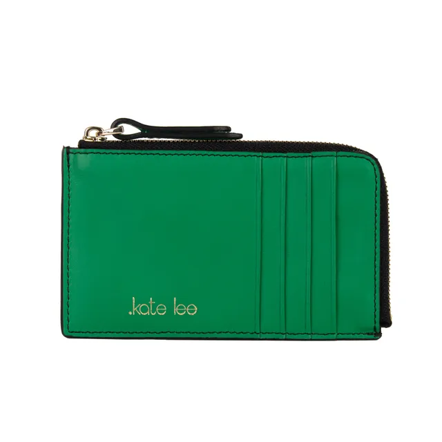 kate-lee-alo-sa-portefeuille-cuir-vachette-vert-gazon-8-cartes image 1