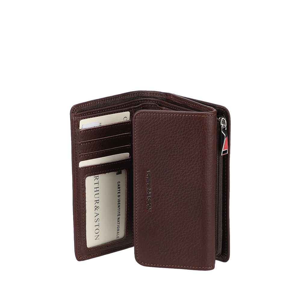 arthur-et-aston-ange-portefeuille-cuir-cognac-rfid-compact image 6