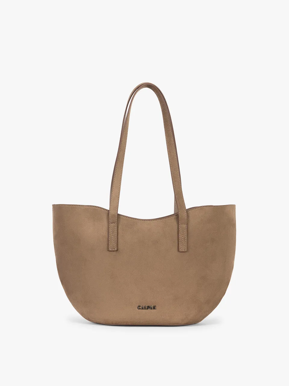 calpak-haven-tulip-tote-sac-cabas-truffle-suede-vegan image 1