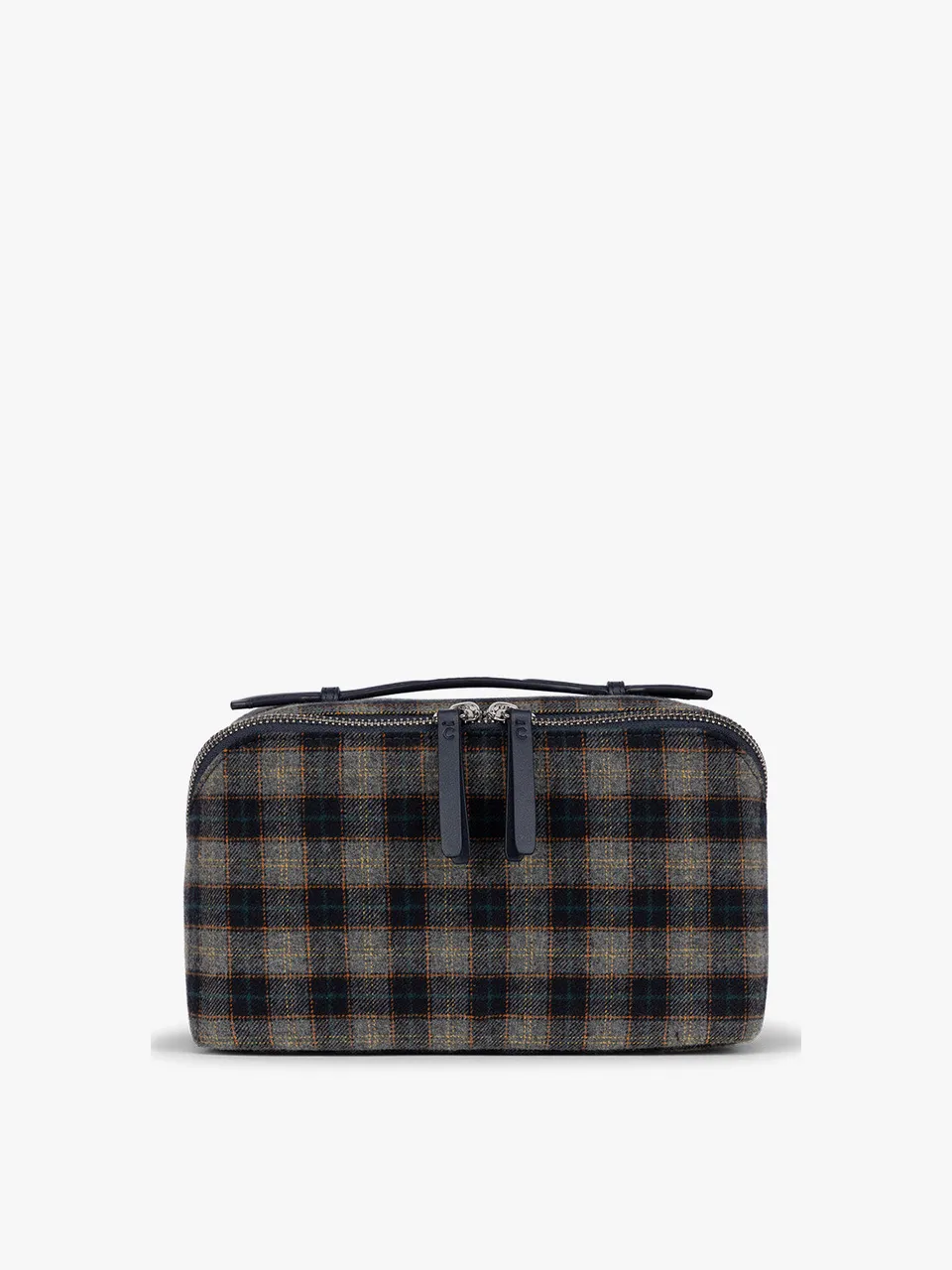 calpak-colette-trousse-de-toilette-flanelle-navy-plaid-d-perlante image 1