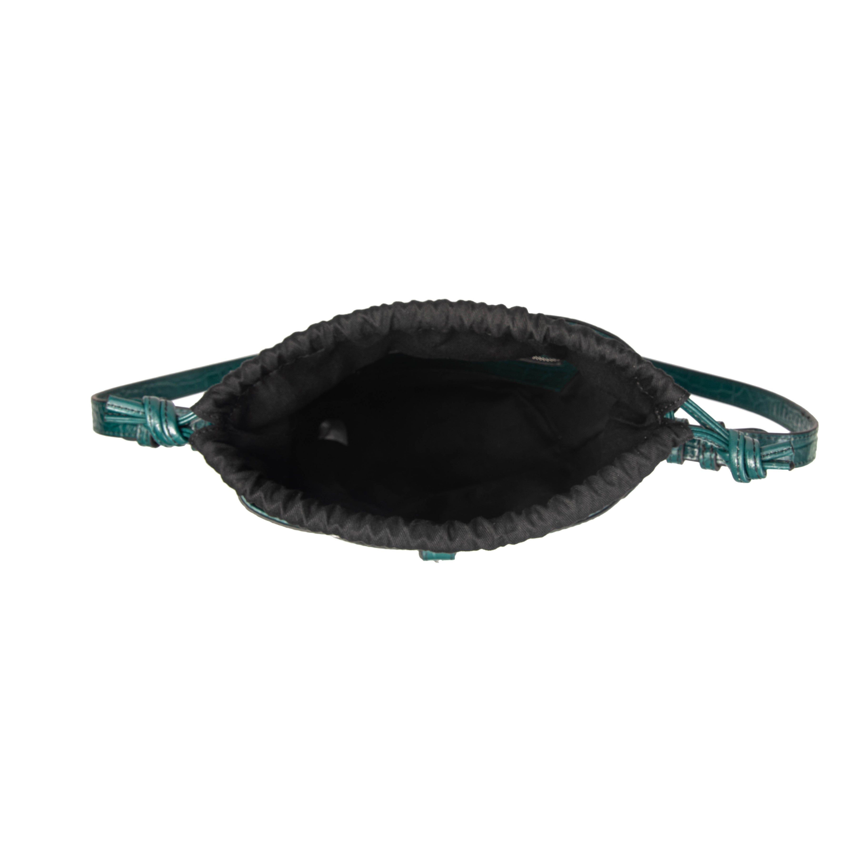 kate-lee-louvre-croco-sac-seau-bleu-canard image 3