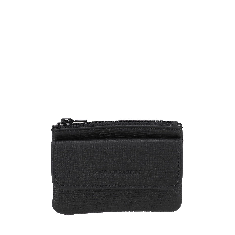 arthur-et-aston-lewis-porte-monnaie-cuir-noir-pleine-fleur image 1